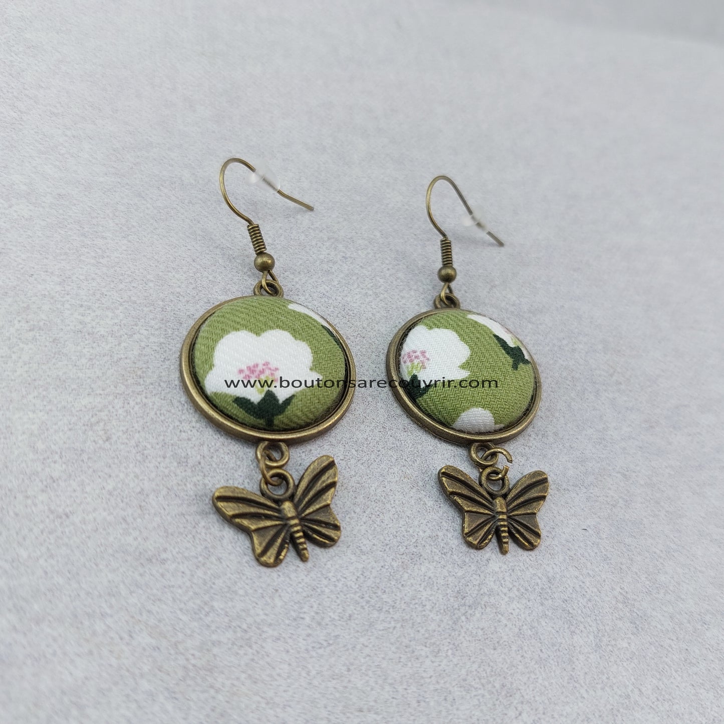 Breloque Papillon bronze antique