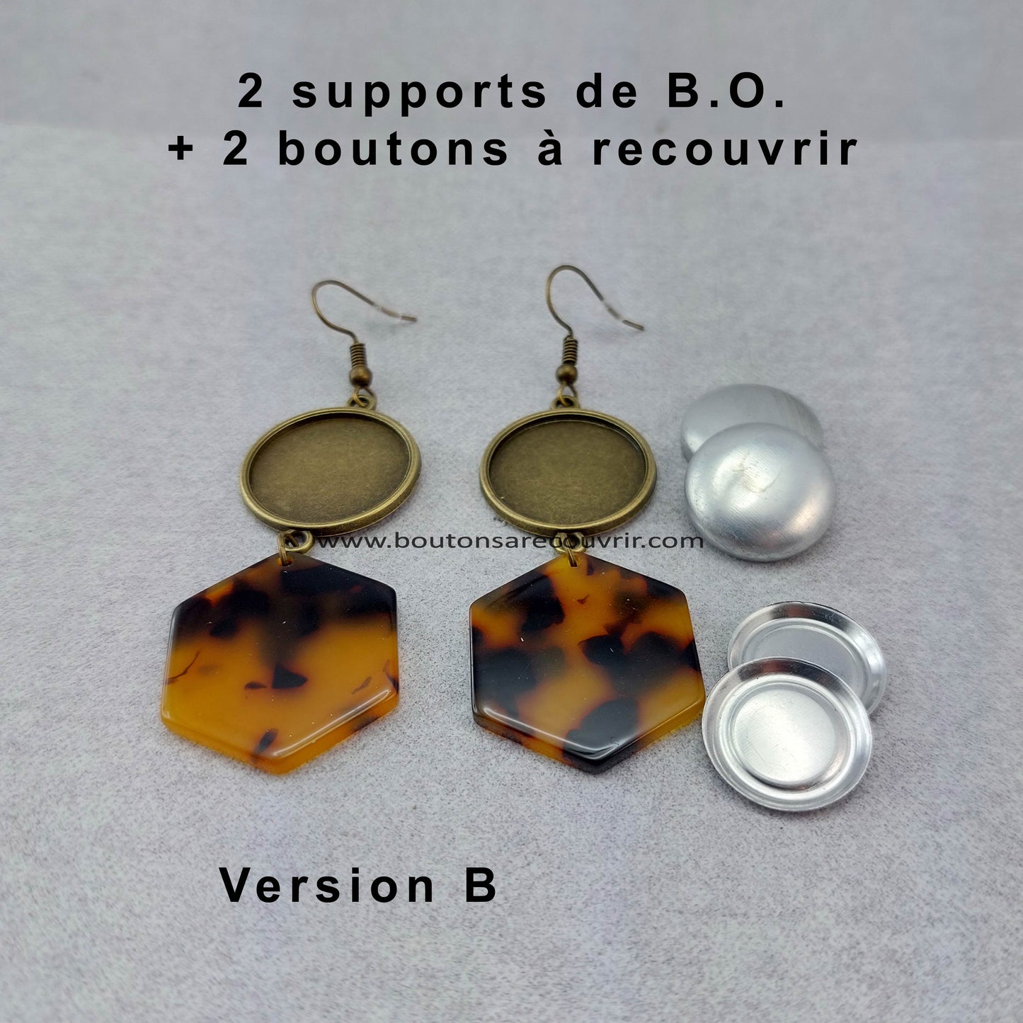 Boutons à recouvrir - Boucles oreilles