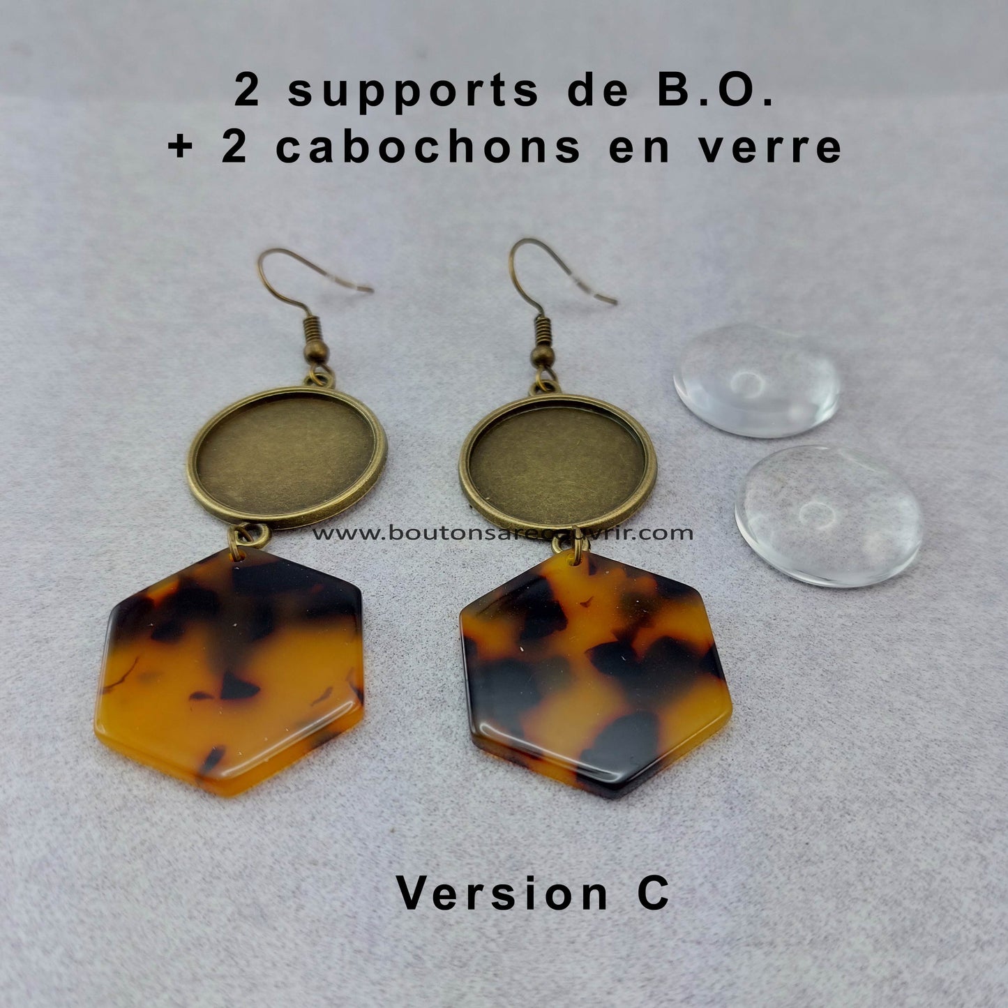 Boutons à recouvrir - Boucles oreilles