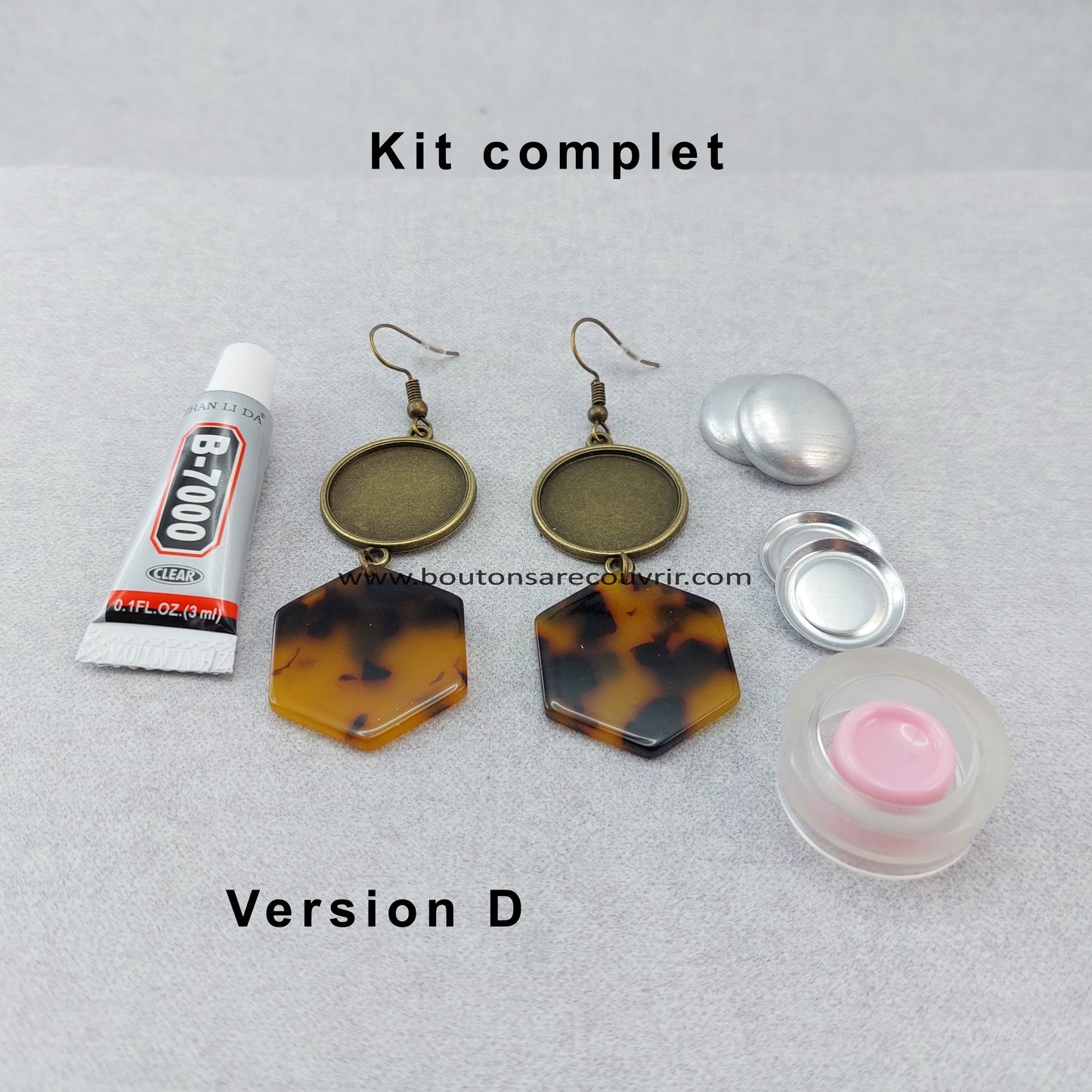 Boutons à recouvrir - Boucles oreilles