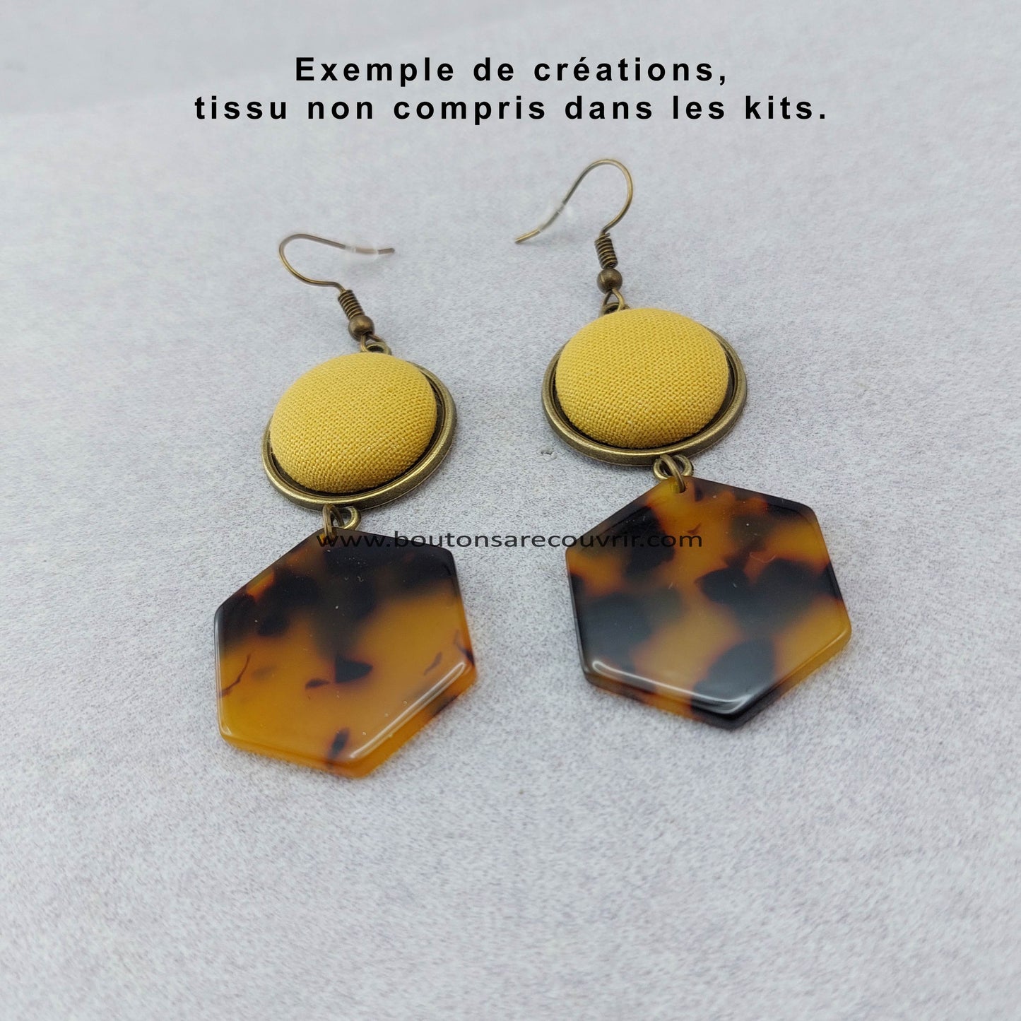 Boutons à recouvrir - Boucles oreilles