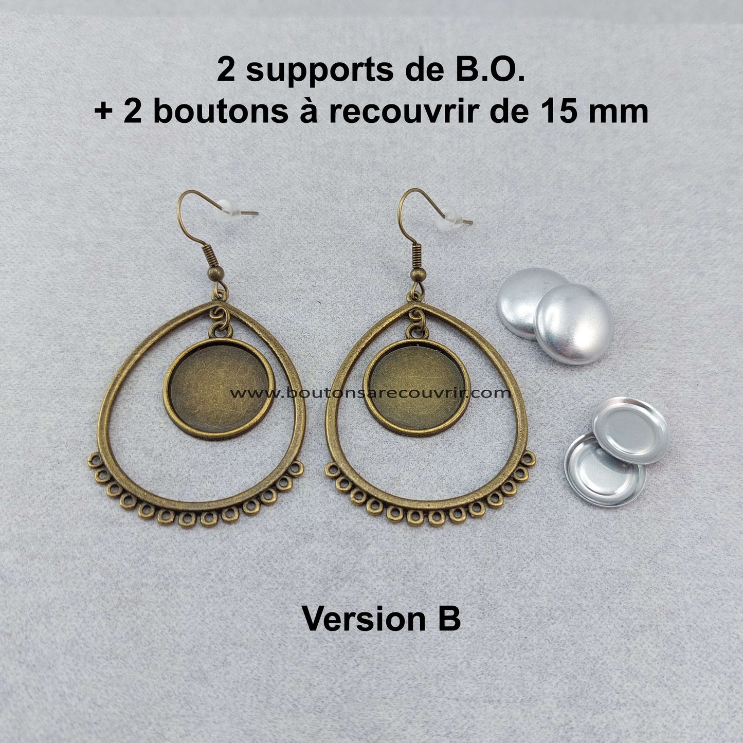 Boutons à recouvrir personnalisables