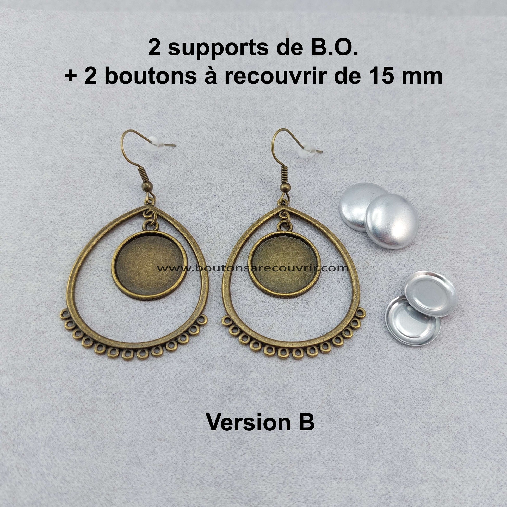Boutons à recouvrir personnalisables
