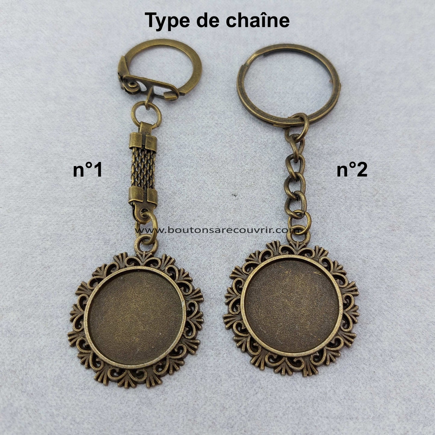 Porte-clés Boutons à recouvrir
