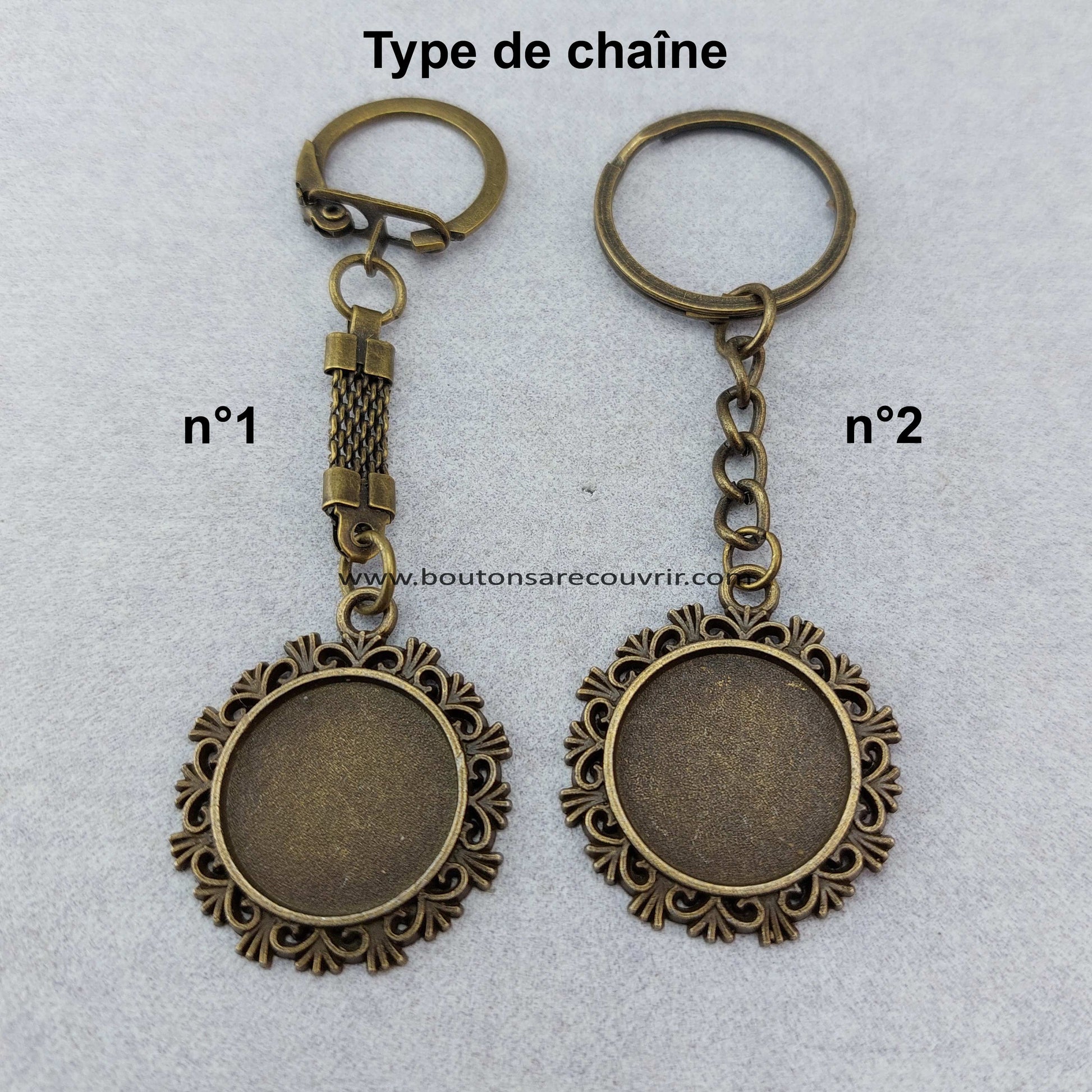Porte-clés Boutons à recouvrir