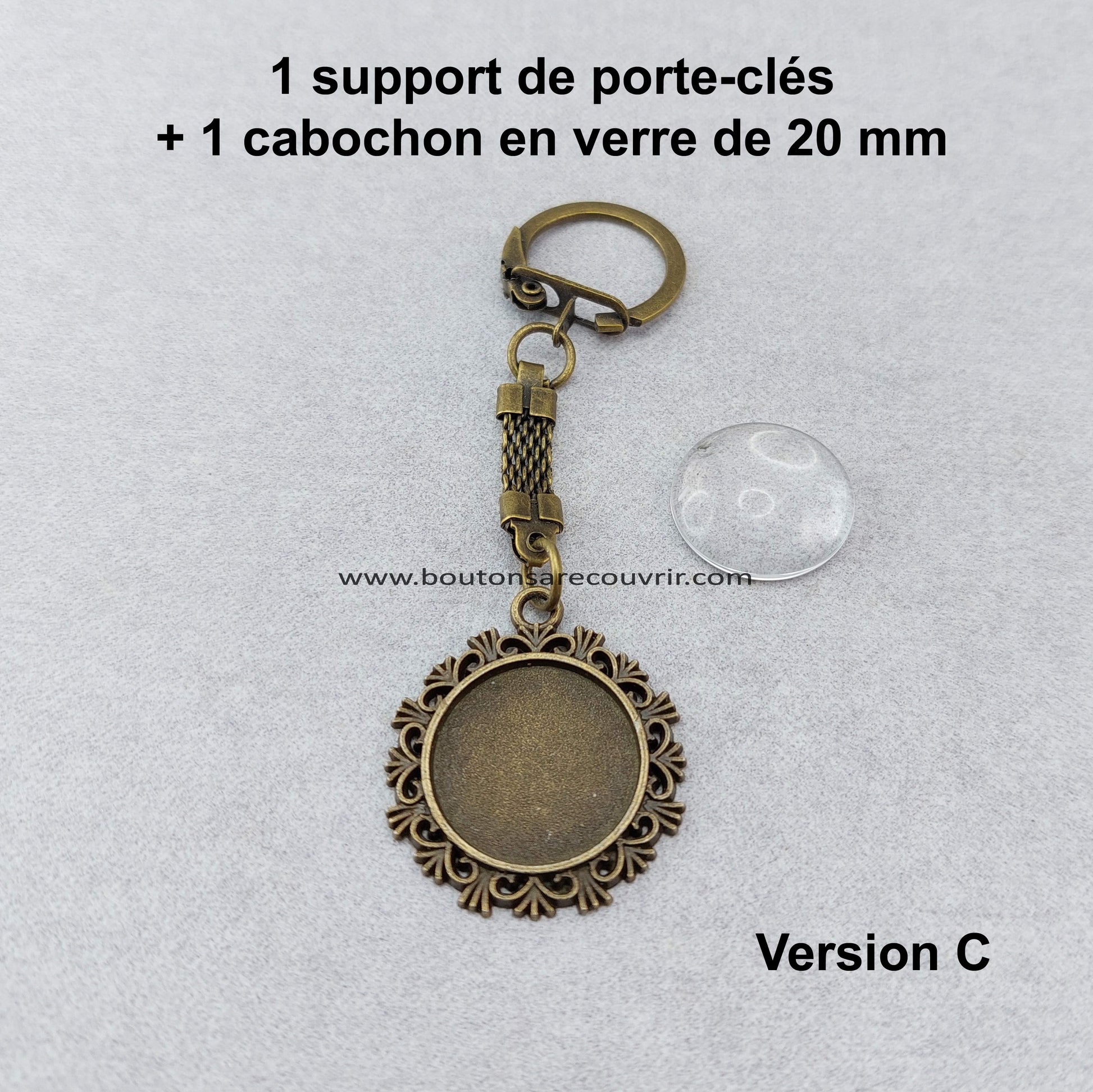 Porte-clés Boutons à recouvrir
