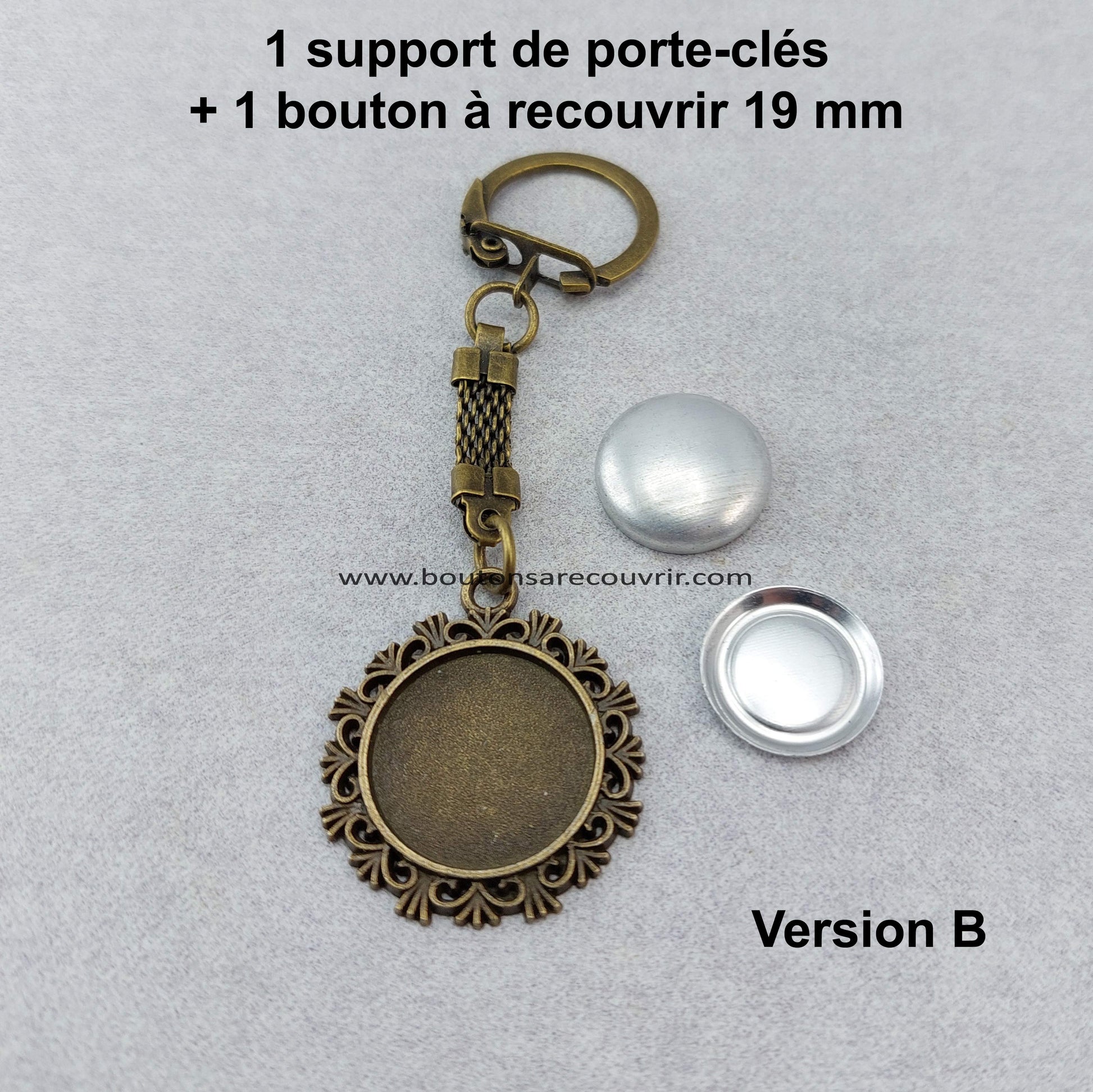 Porte-clés Boutons à recouvrir