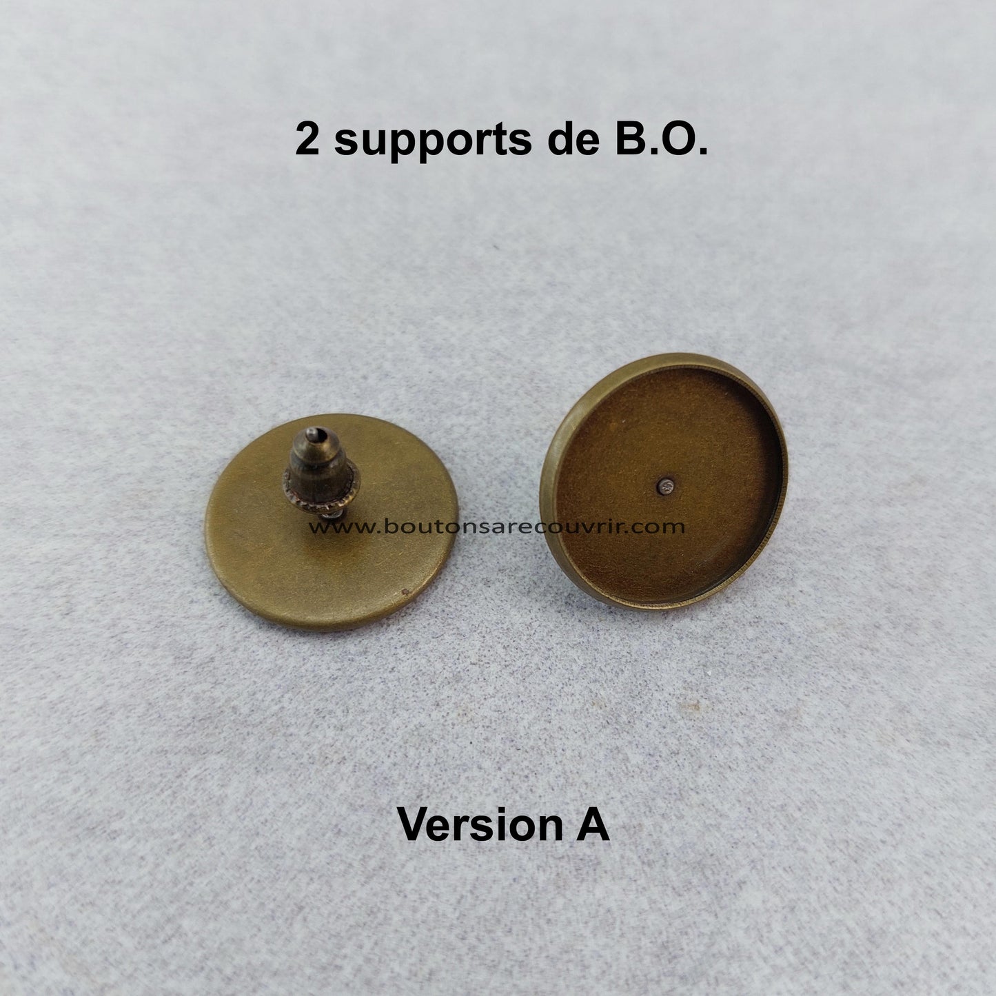 Boucles d'oreilles personnalisables avec boutons à recouvrir
