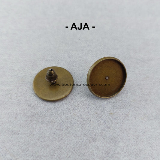 Boucles d'oreilles personnalisables avec boutons à recouvrir