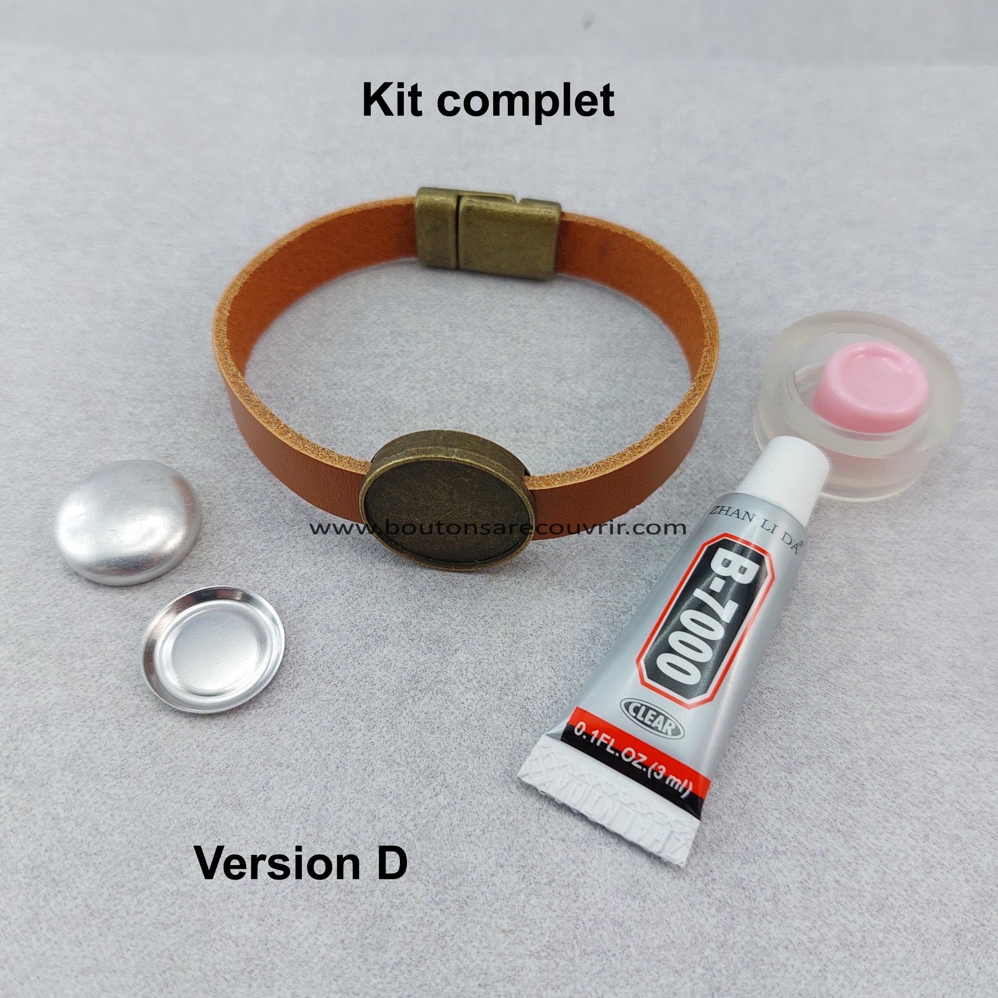 Bracelet bouton à recouvrir