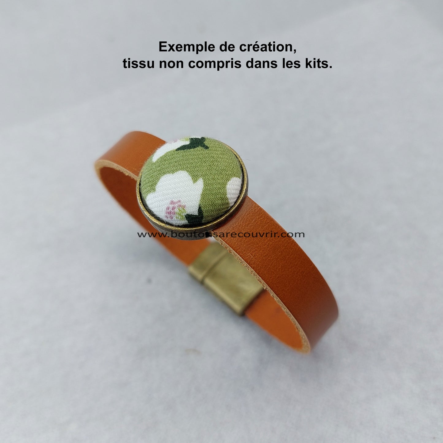 Bracelet bouton à recouvrir