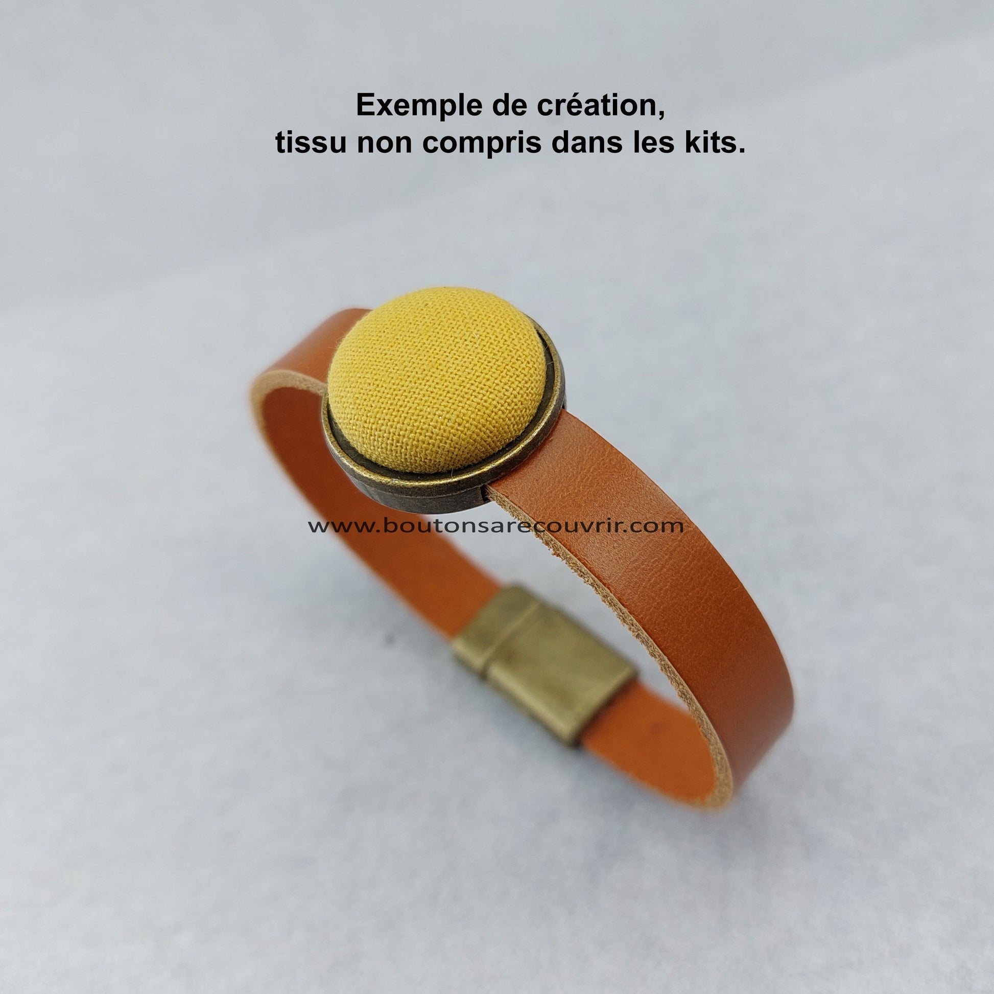 Bracelet bouton à recouvrir
