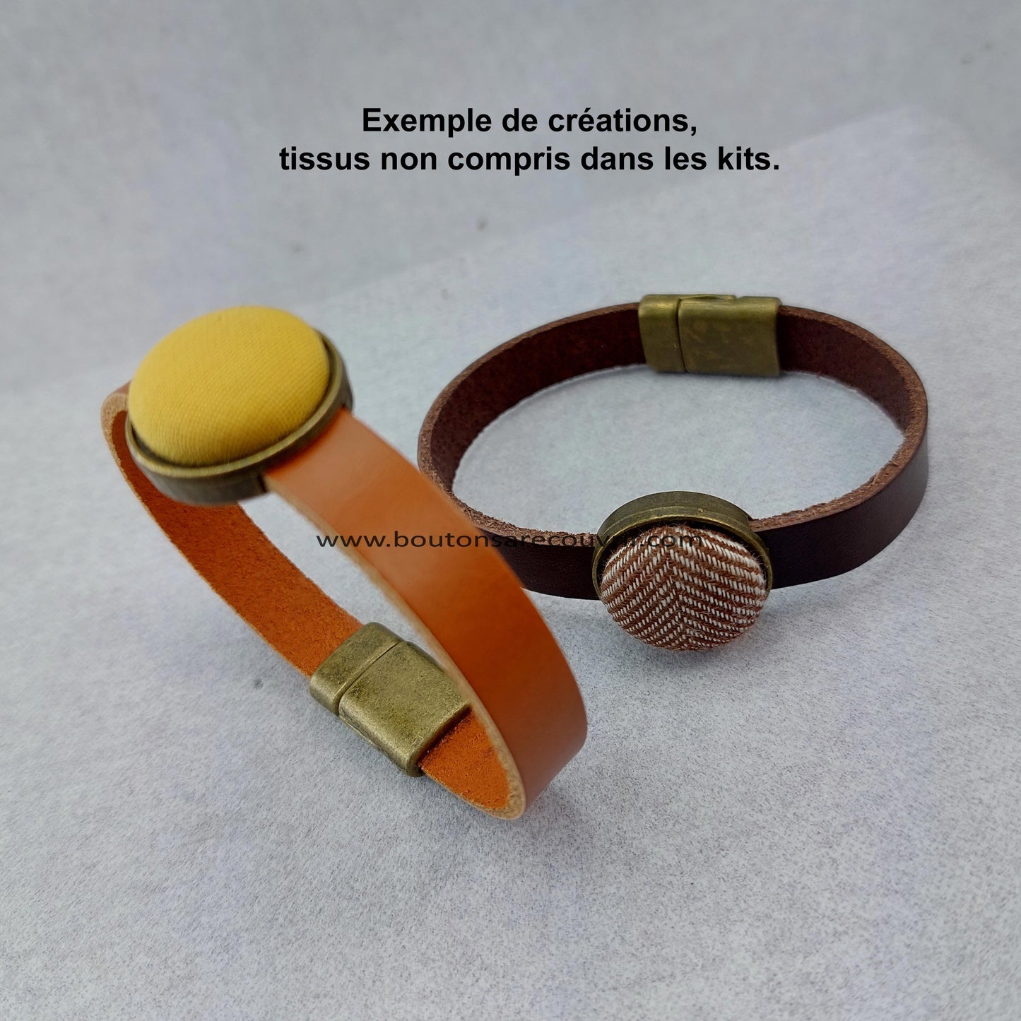 Bracelet bouton à recouvrir
