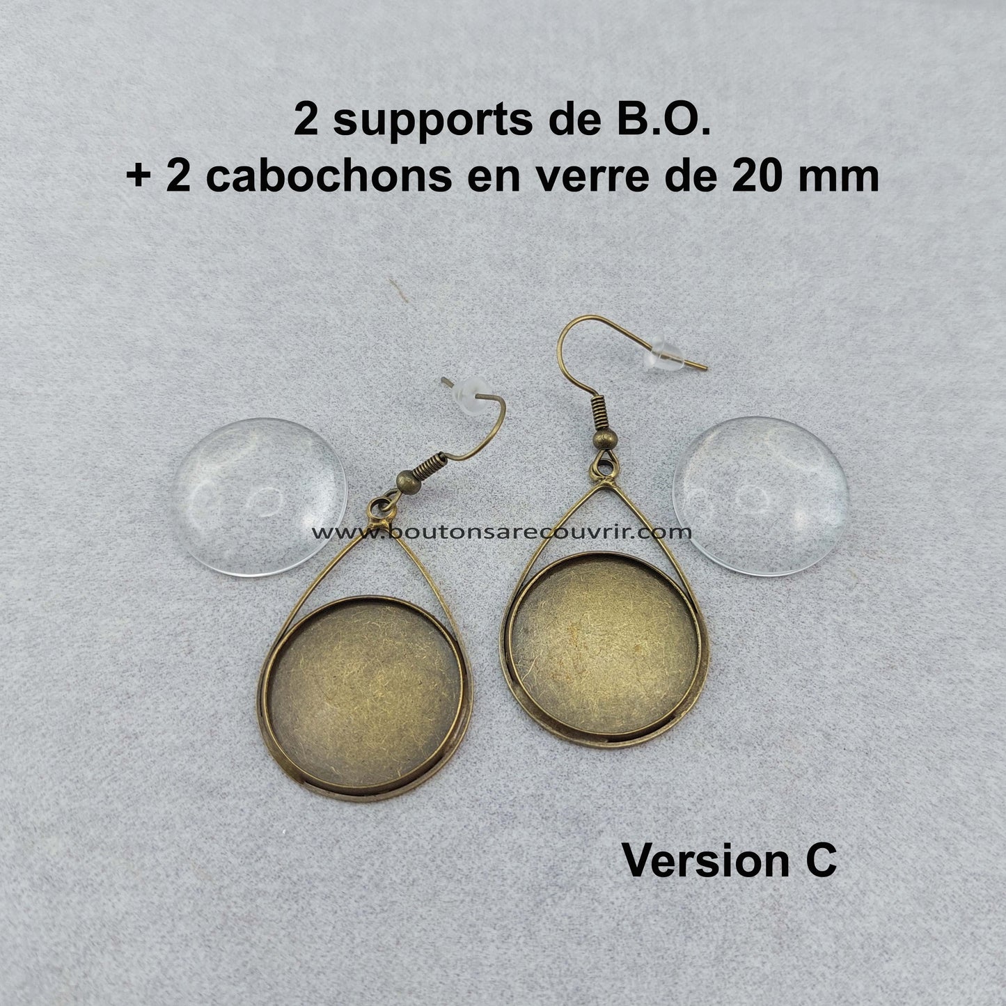 Cabochons en verre - boutons à recouvrir - cover buttons