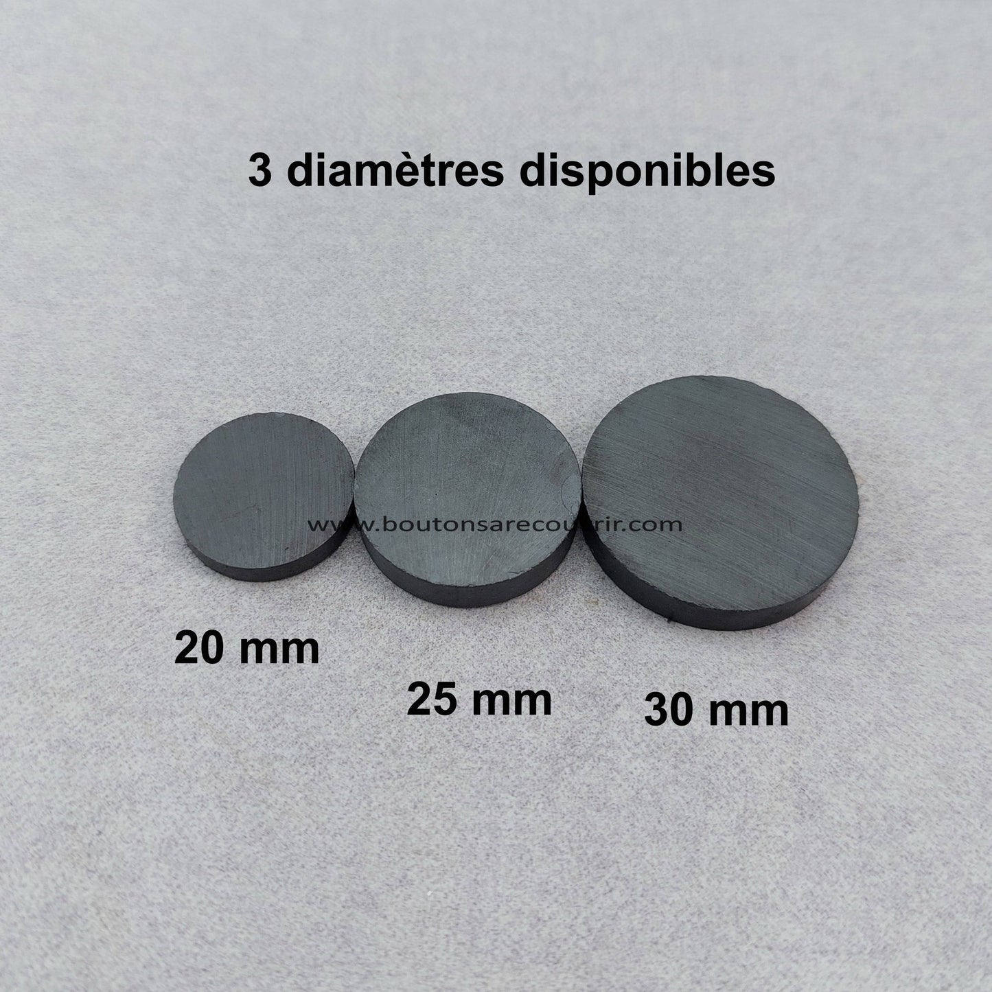 Aimant pour bouton à recouvrir