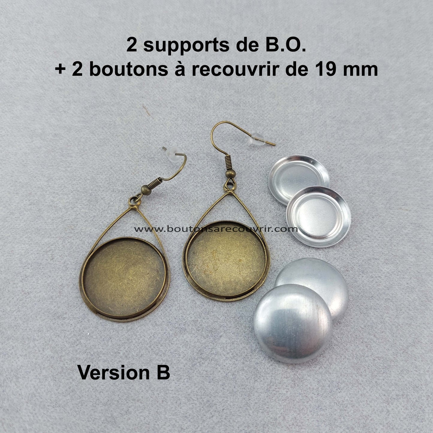 Cabochons en verre - boutons à recouvrir - cover buttons