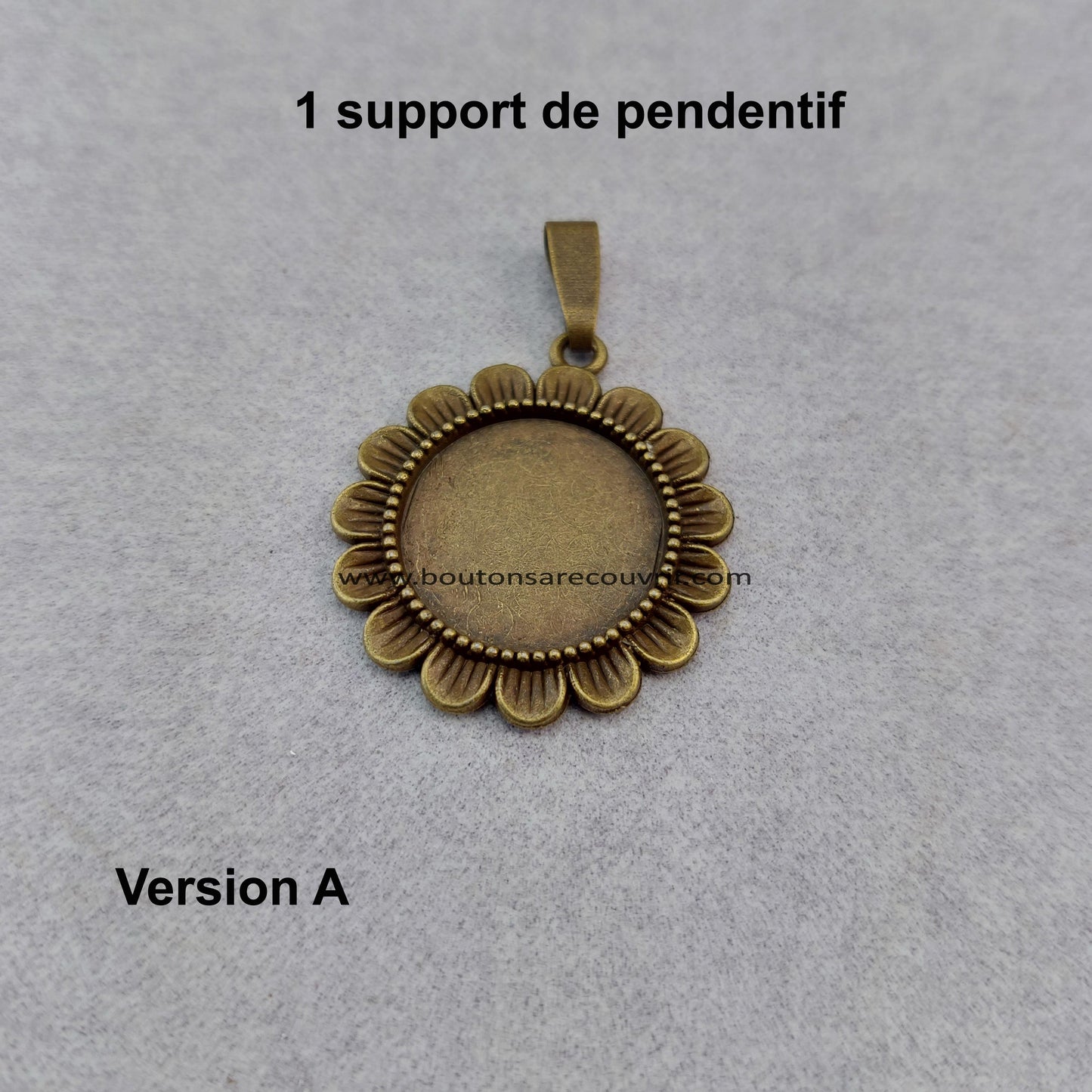 Pendentif personnalisable - bouton à recouvrir