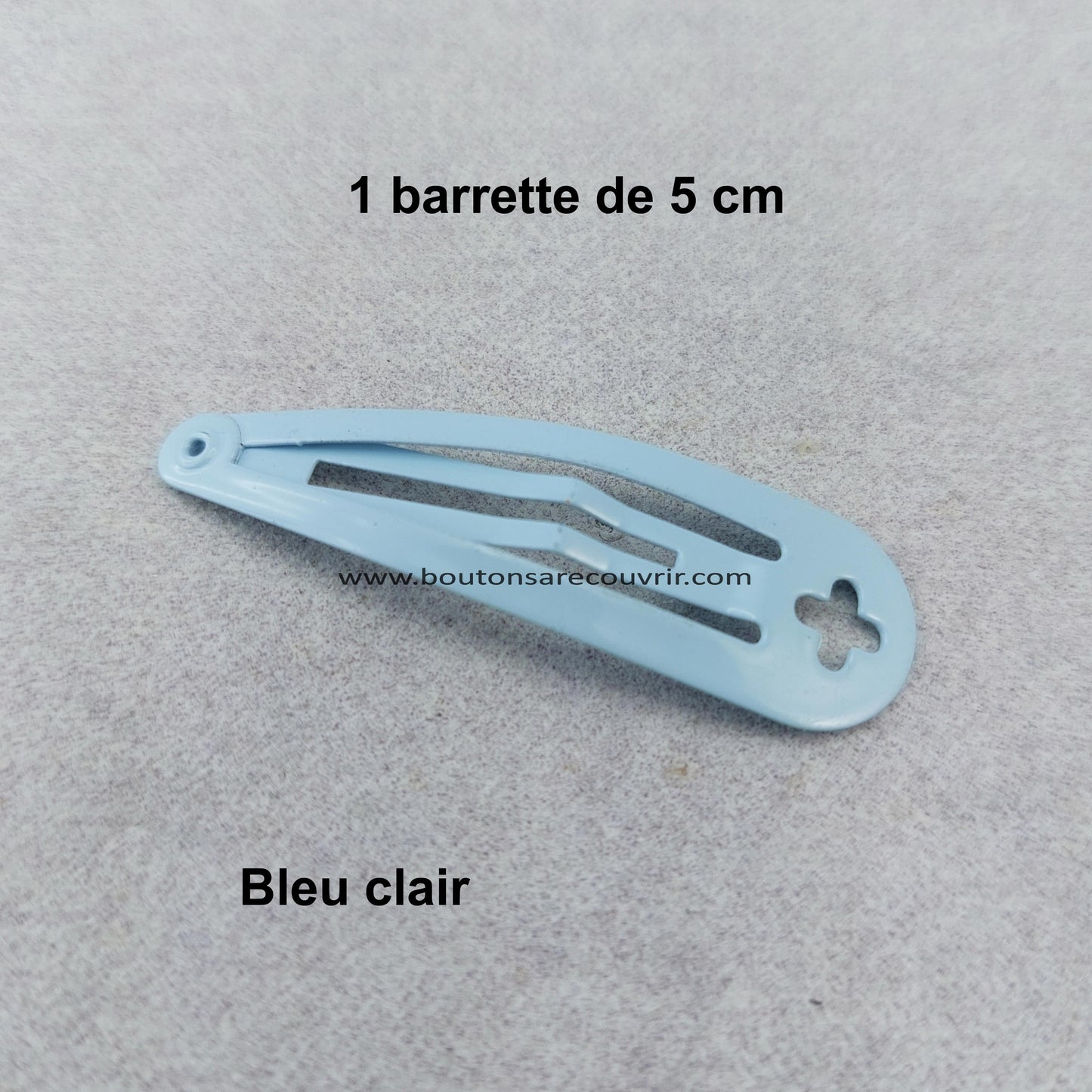 Barrette - bouton à recouvrir