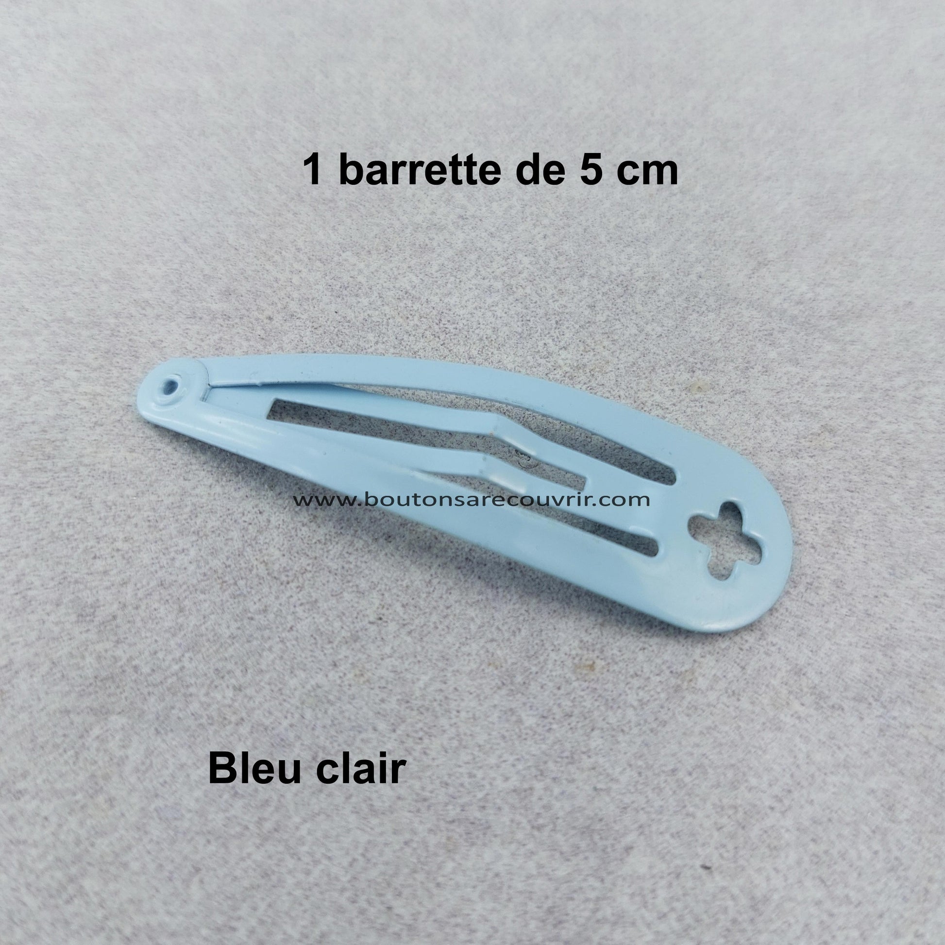 Barrette - bouton à recouvrir