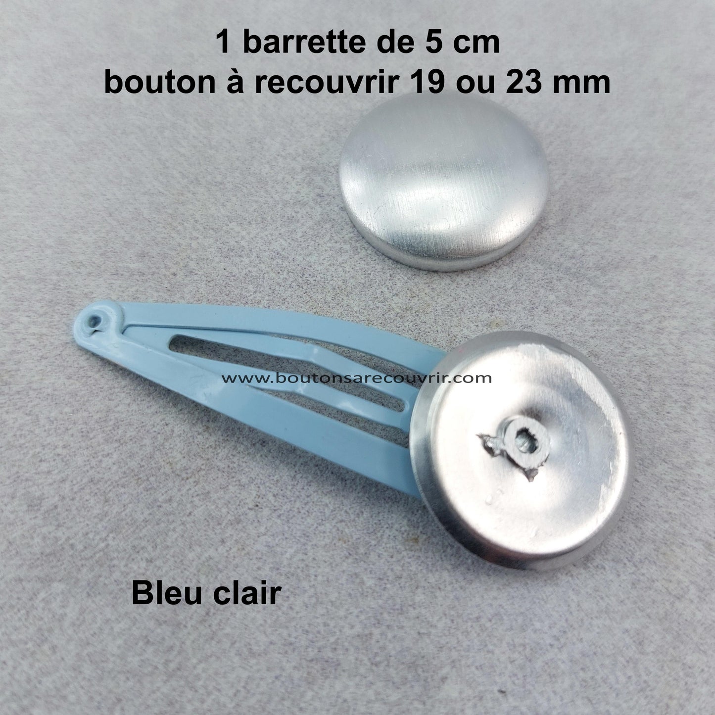 Barrette - boutons à recouvrir