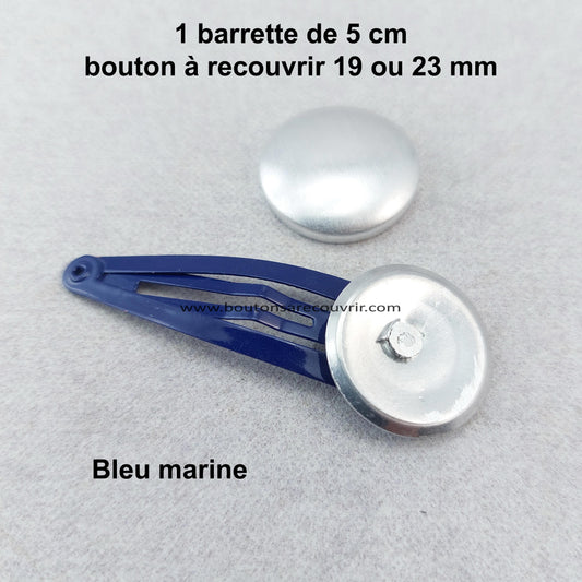 Barrette - bouton à recouvrir