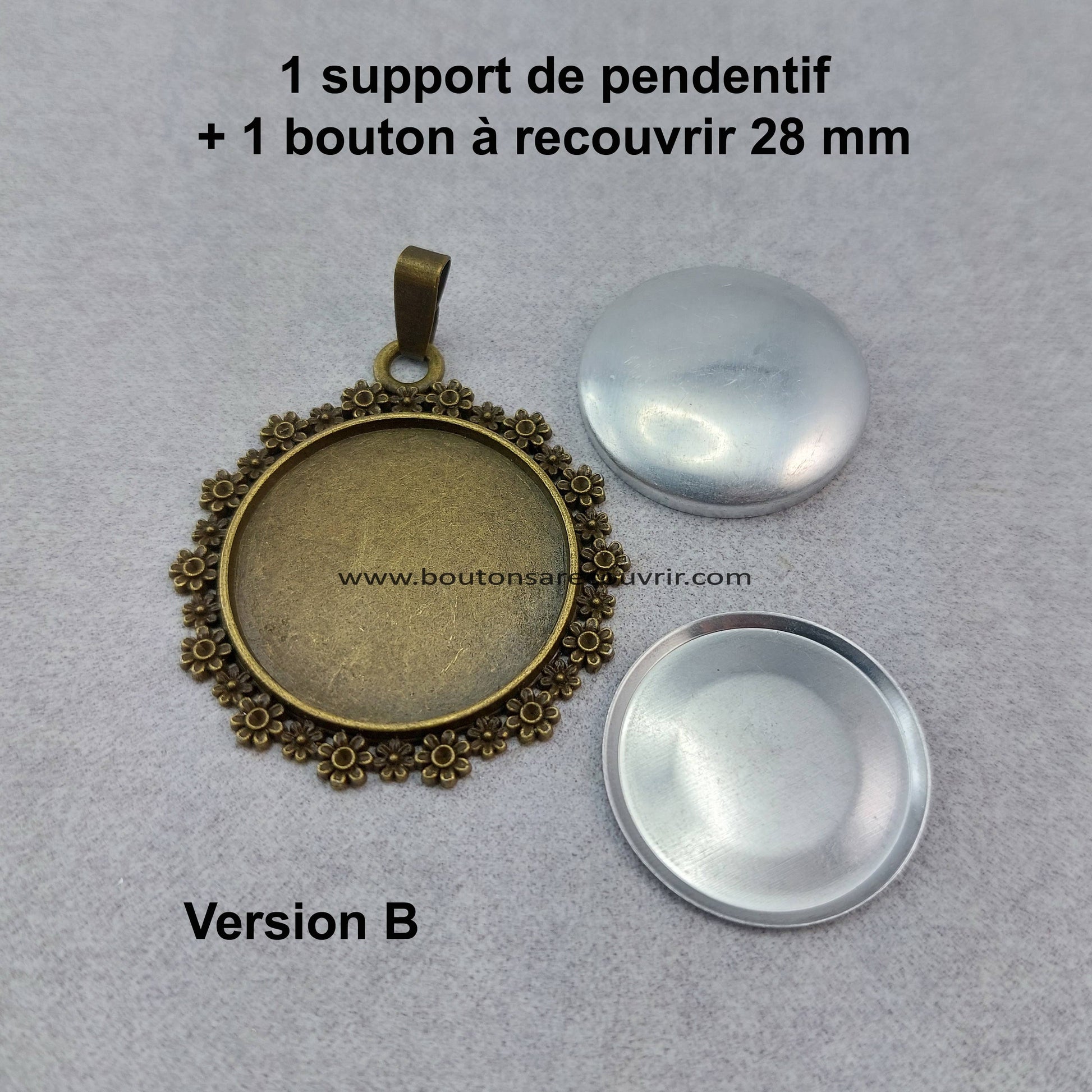 Boutons à recouvrir 28 mm