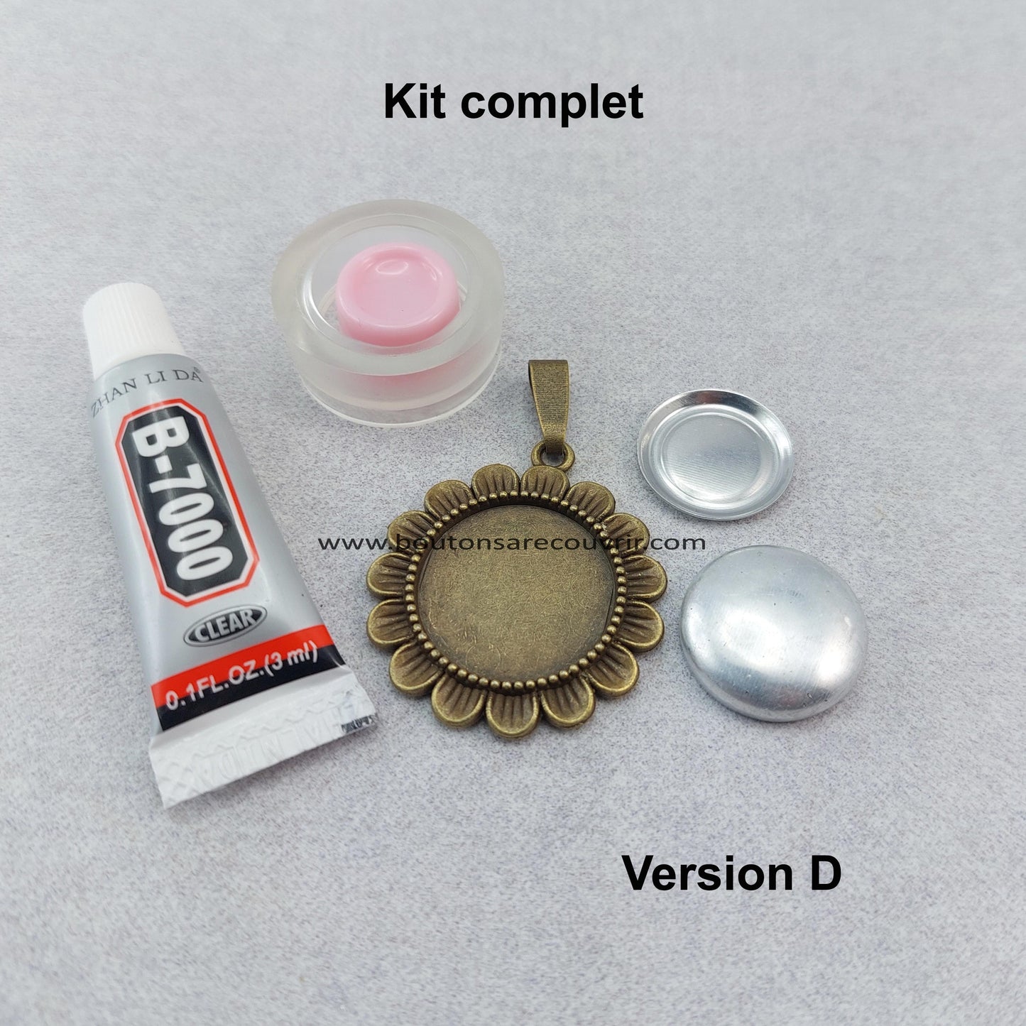 Pendentif personnalisable - bouton à recouvrir