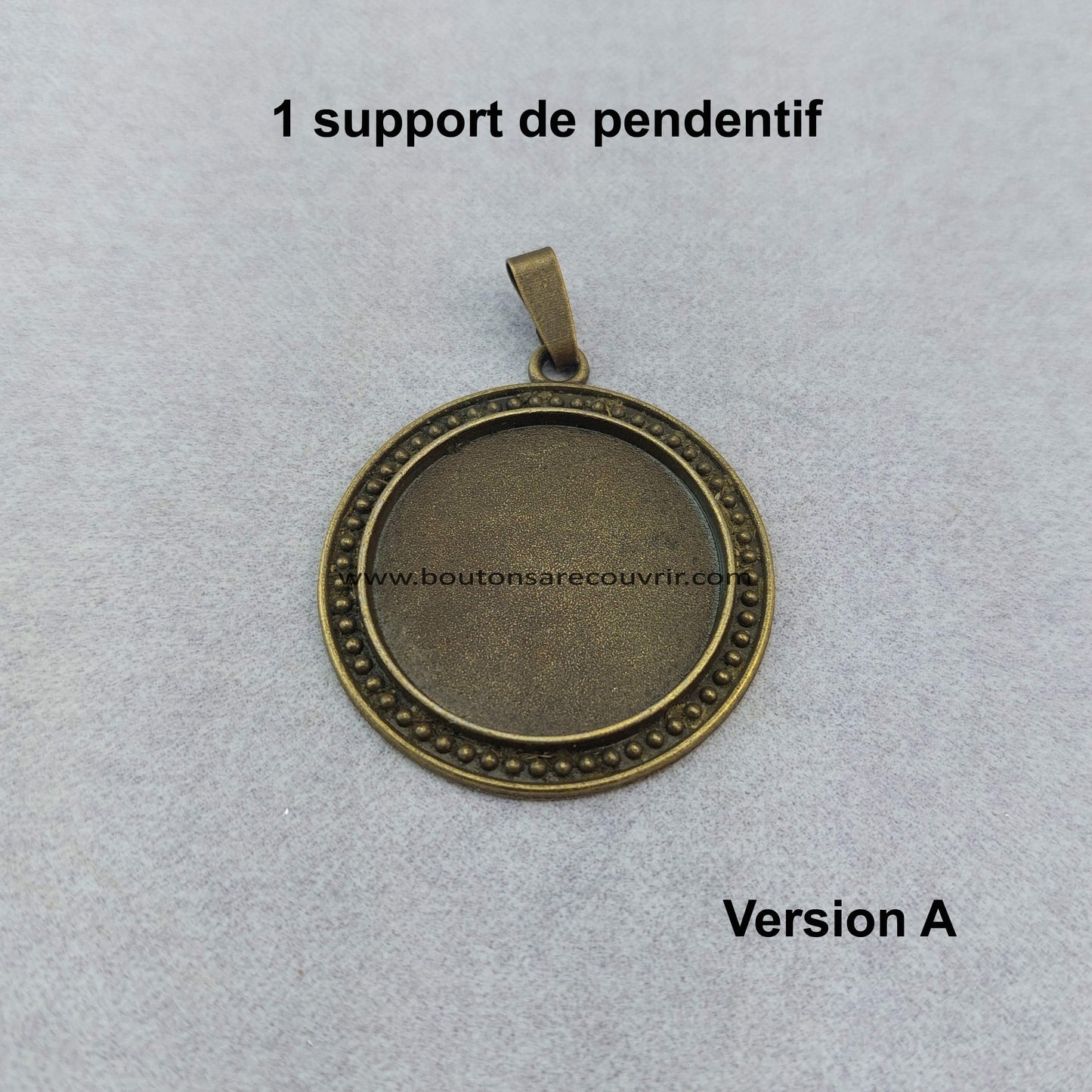 Support pendentif personnalisable cabochon verre ou bouton à recouvrir