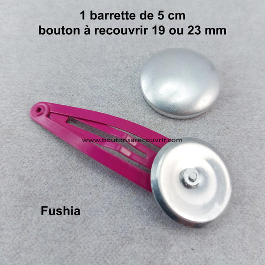 Barrette - bouton à recouvrir