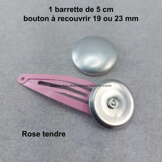 Barrette - bouton à recouvrir 19 ou 23 mm