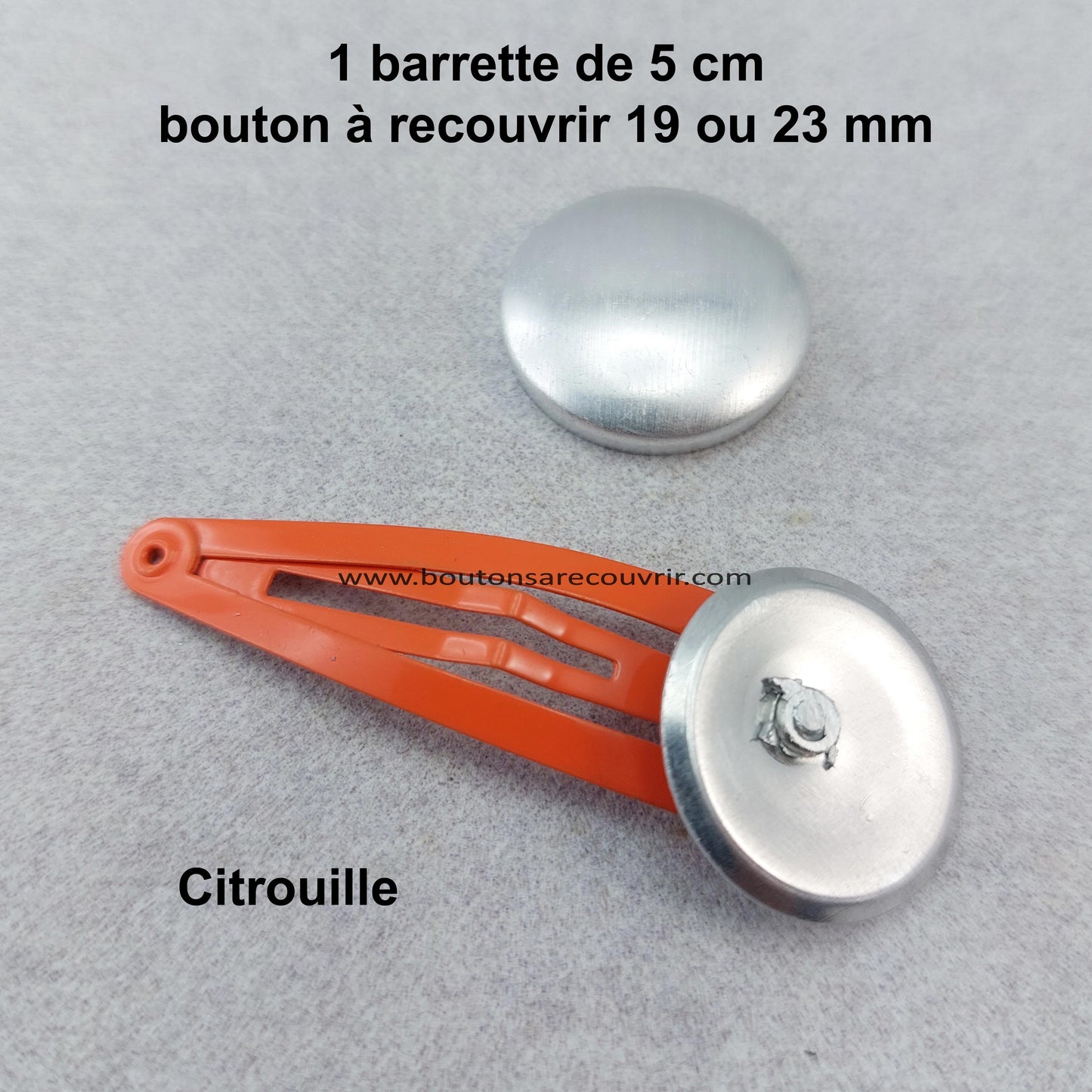 1 barrette - bouton à recouvrir 23 mm