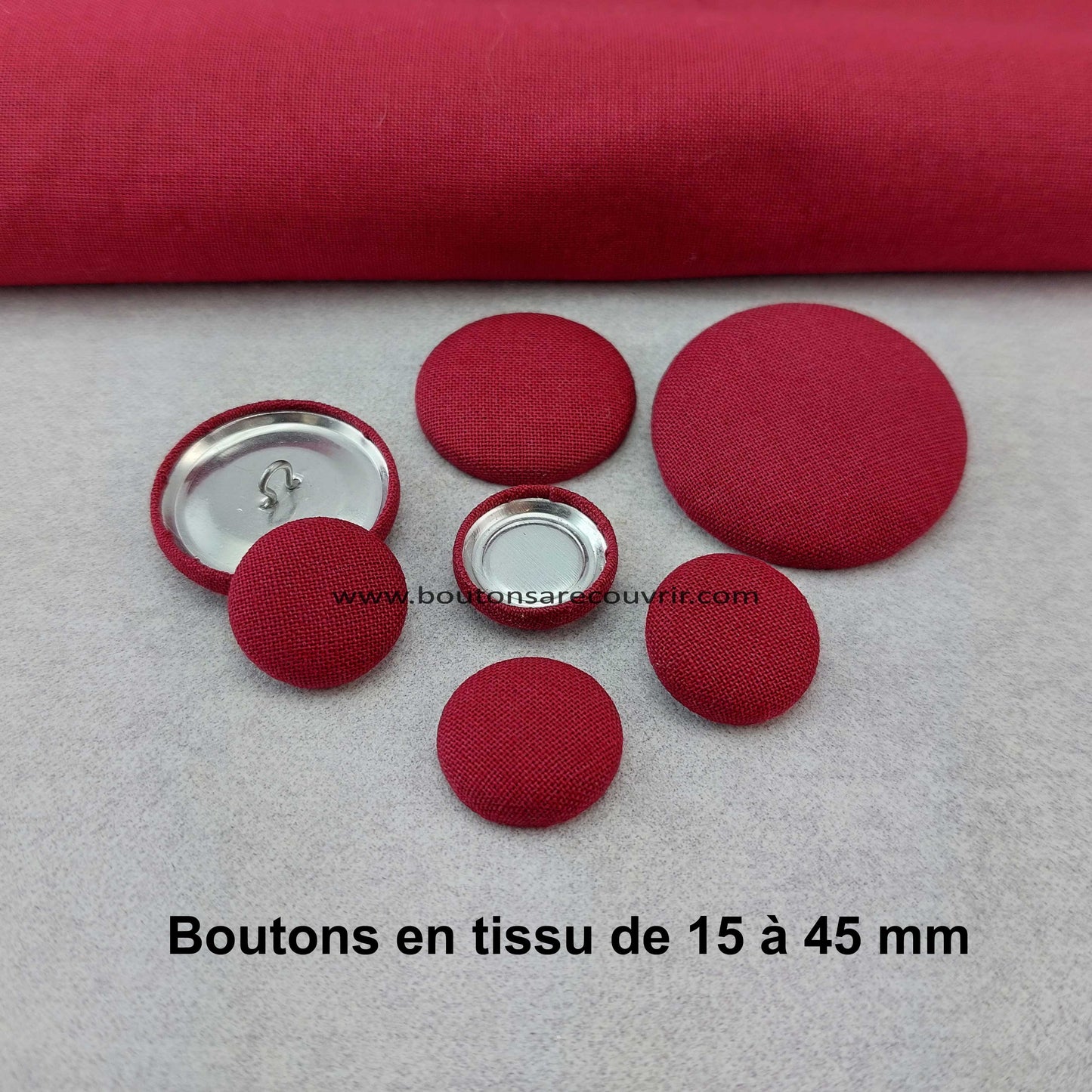 BORDEAUX | Bouton recouvert