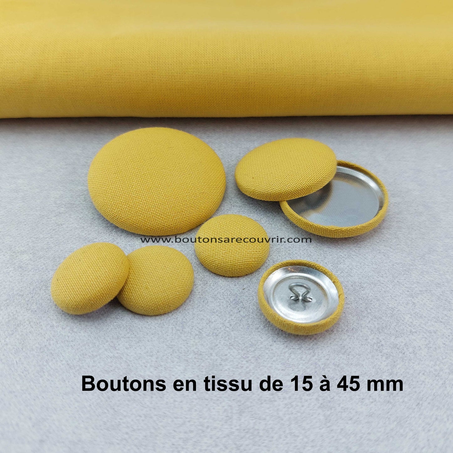 MOUTARDE | Bouton recouvert