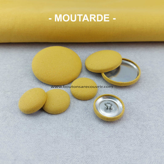 MOUTARDE | Bouton recouvert