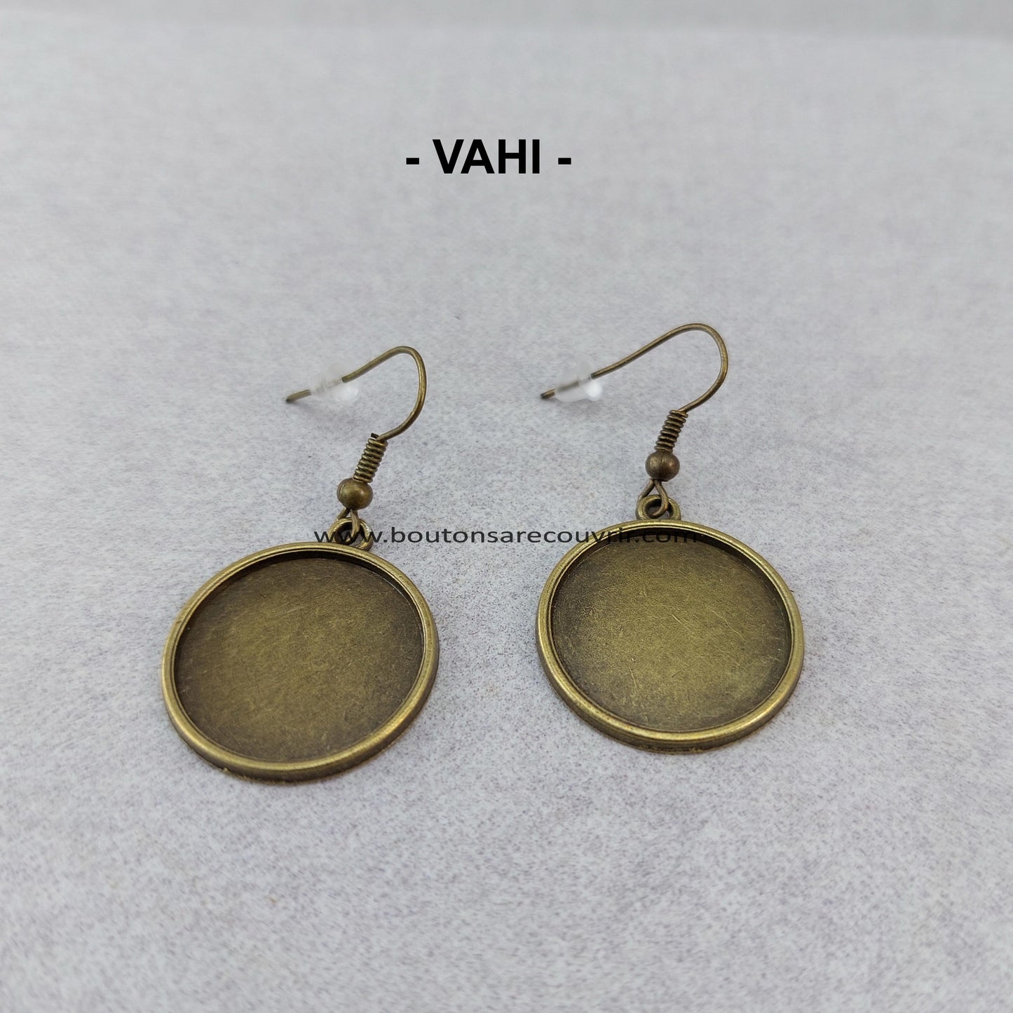Boucles d'oreilles personnalisbles - Boutons à recouvrir - cabochons en verre