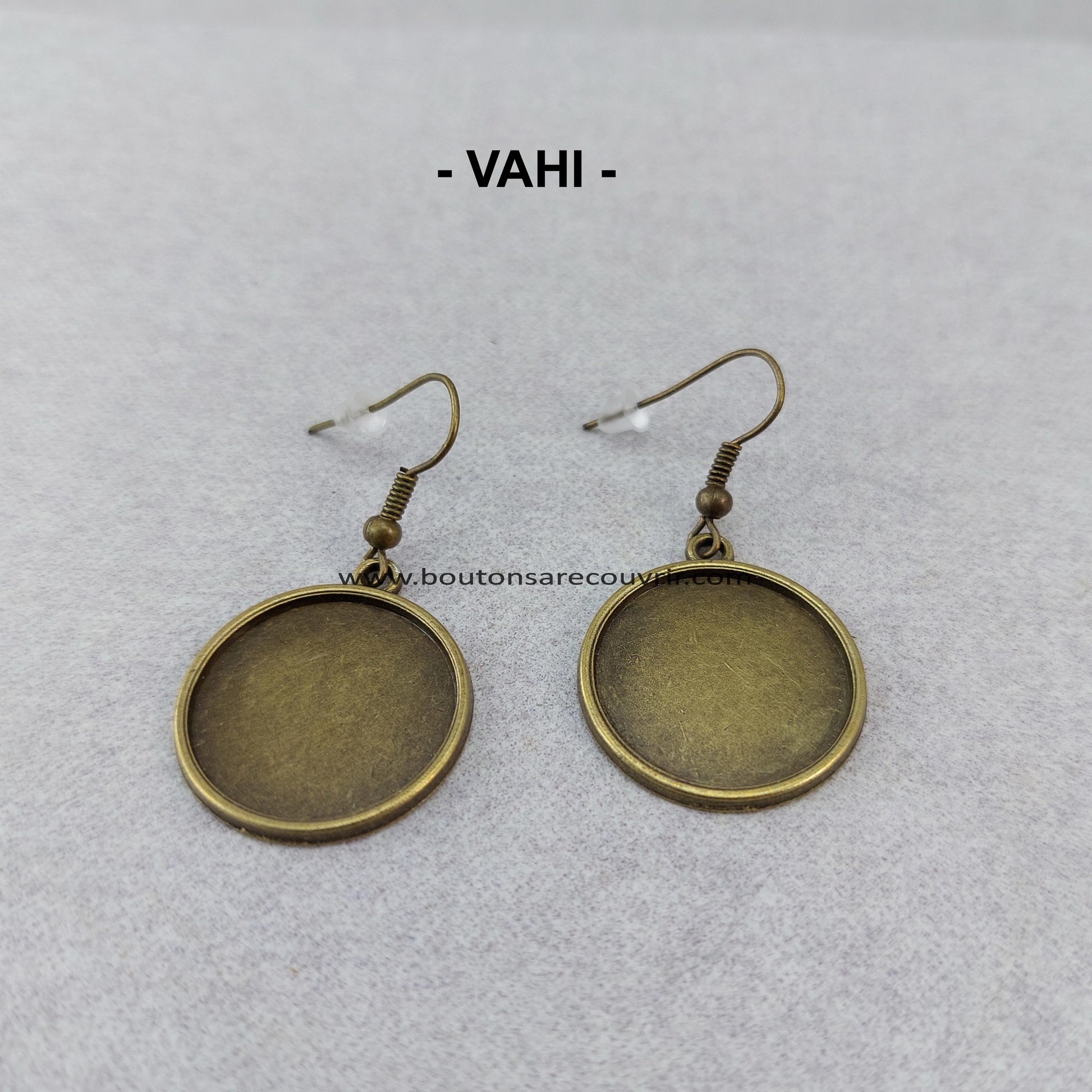 Boucles d'oreilles personnalisbles - Boutons à recouvrir - cabochons en verre