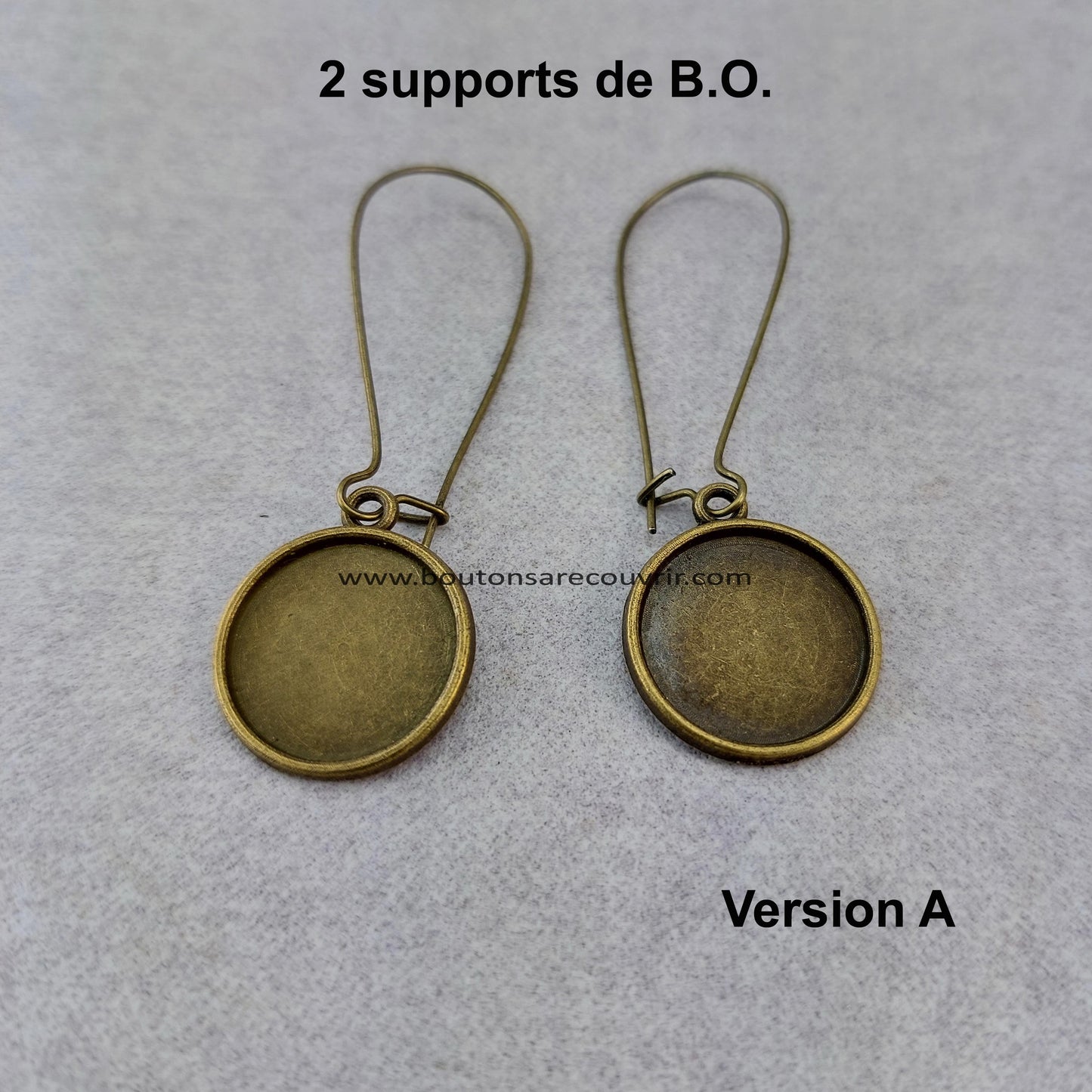 Bouton à recouvrir - boucles d'oreilles
