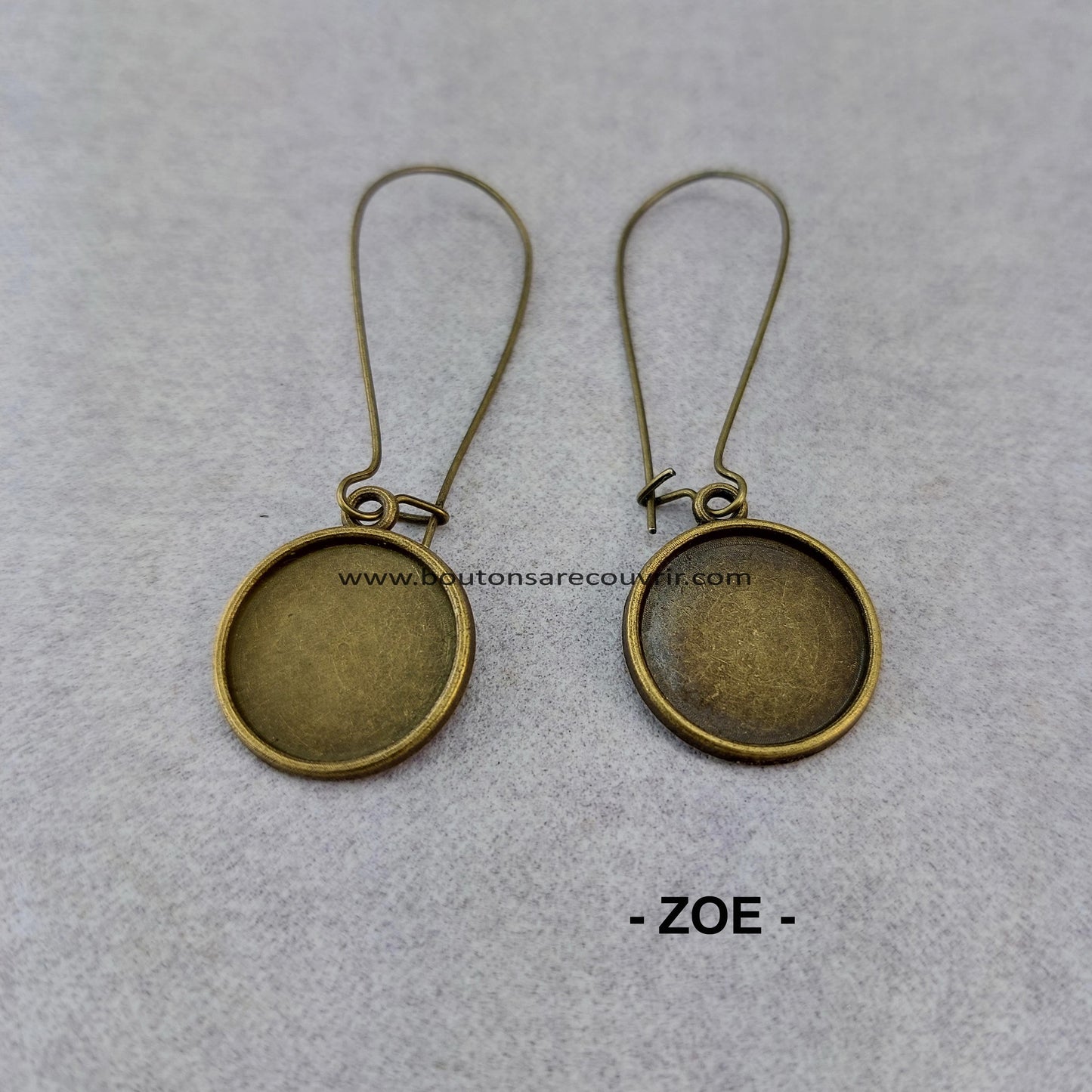 Boucles d'oreilles - Boutons à recouvrir