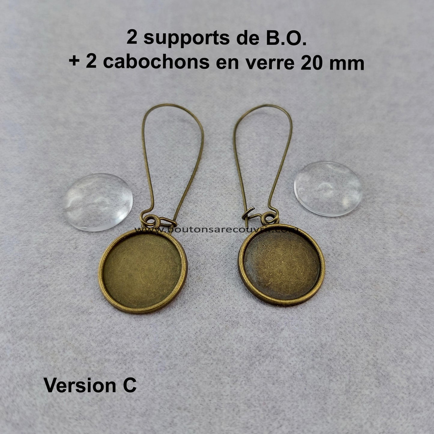 Bouton à recouvrir - boucles d'oreilles