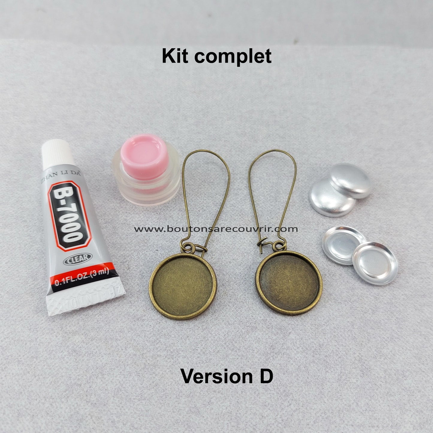 Bouton à recouvrir - boucles d'oreilles