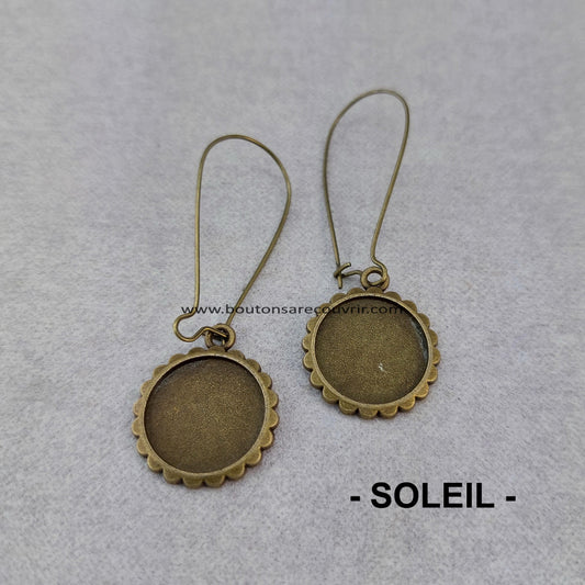 Boucles d'oreilles - Boutons à recouvrir