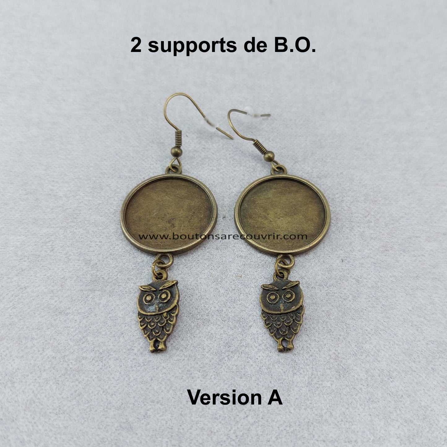 Boutons à recouvrir - boucles d'oreilles
