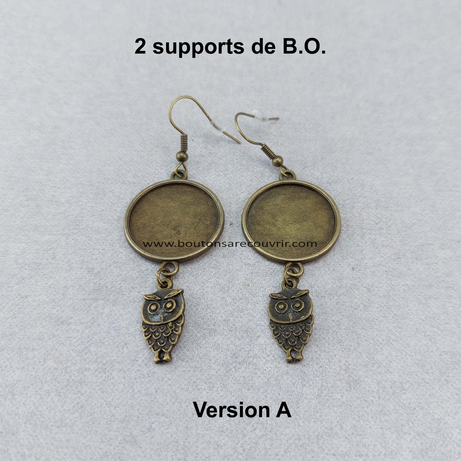 Boutons à recouvrir - boucles d'oreilles