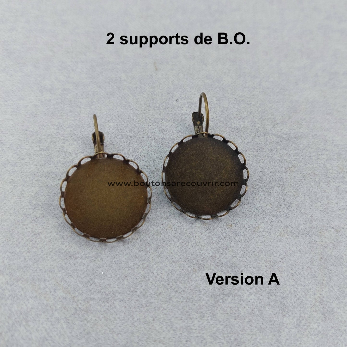 Boucles d'oreilles - Boutons à recouvrir