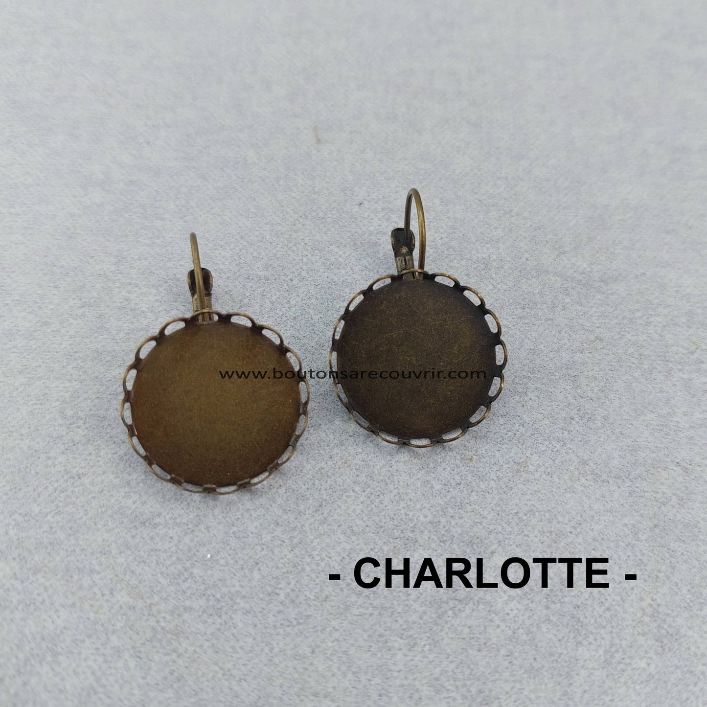 Boucles d'oreilles - Boutons à recouvrir