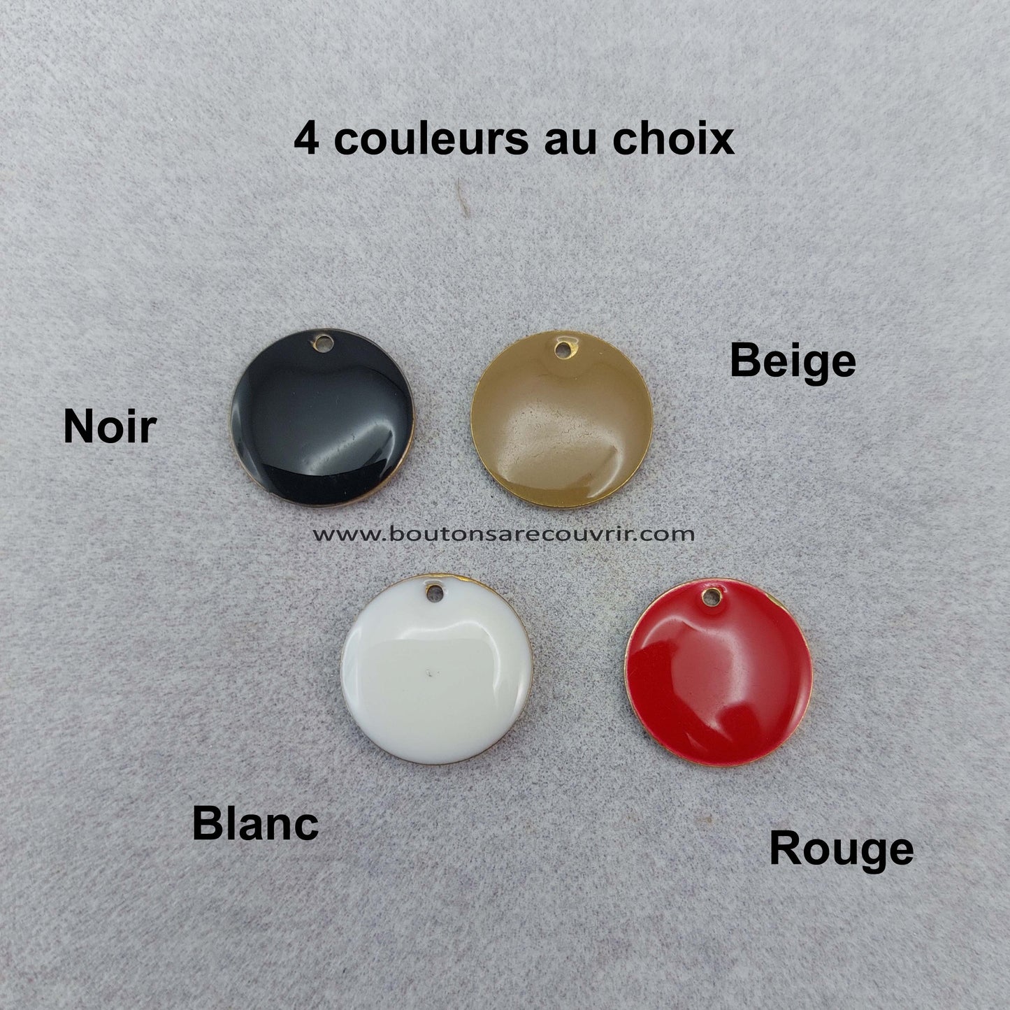 Botones para forrar - bouton à recouvrir - boucles d'oreilles