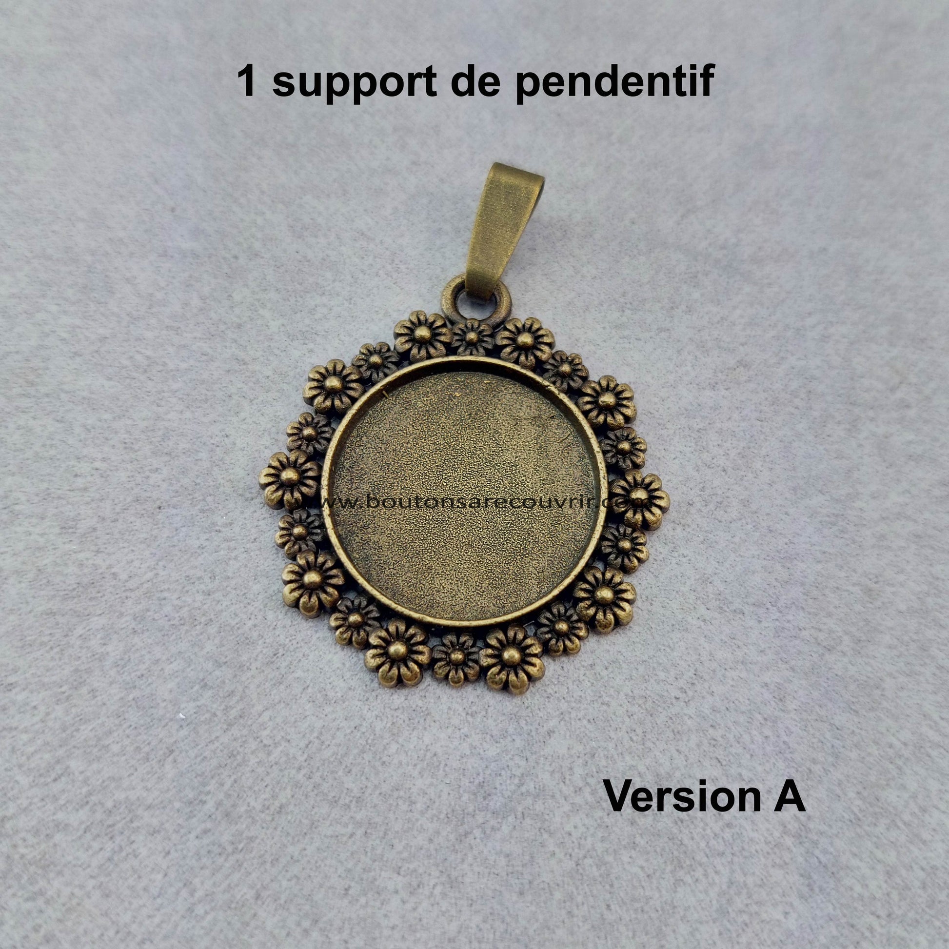 Pendentif personnalisable - bouton à recouvrir