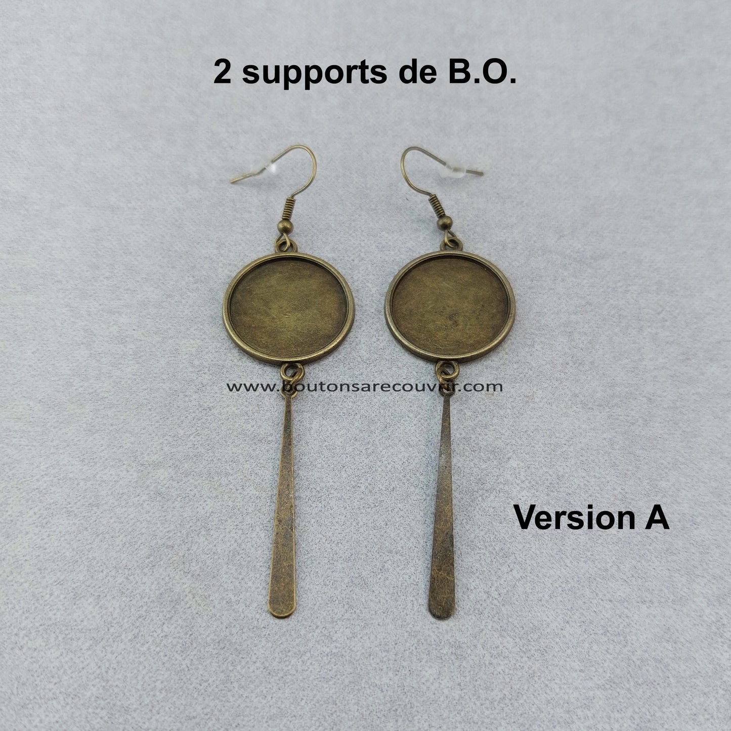 Boutons à recouvrir - boucles oreilles personnalisables