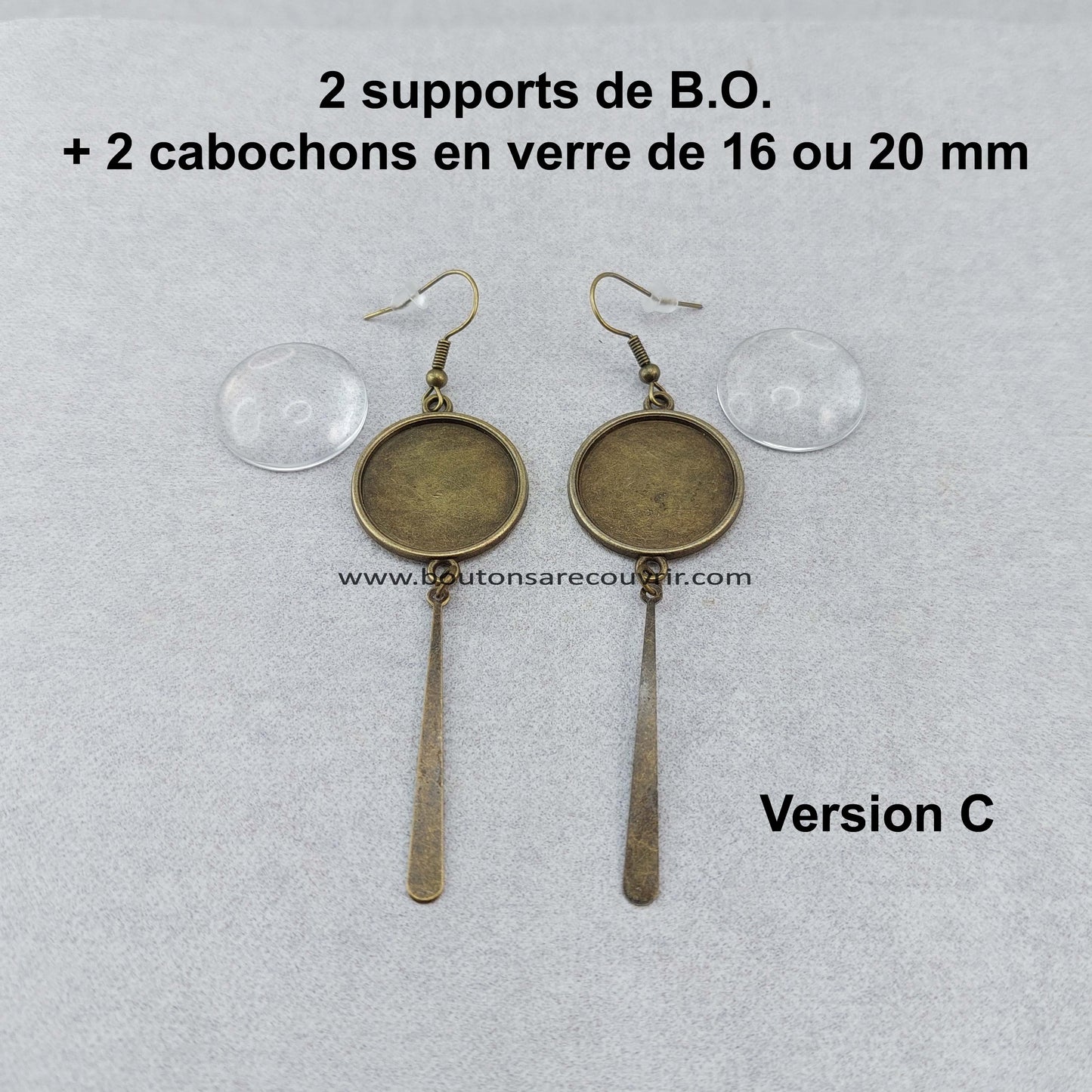 Boutons à recouvrir - boucles oreilles personnalisables