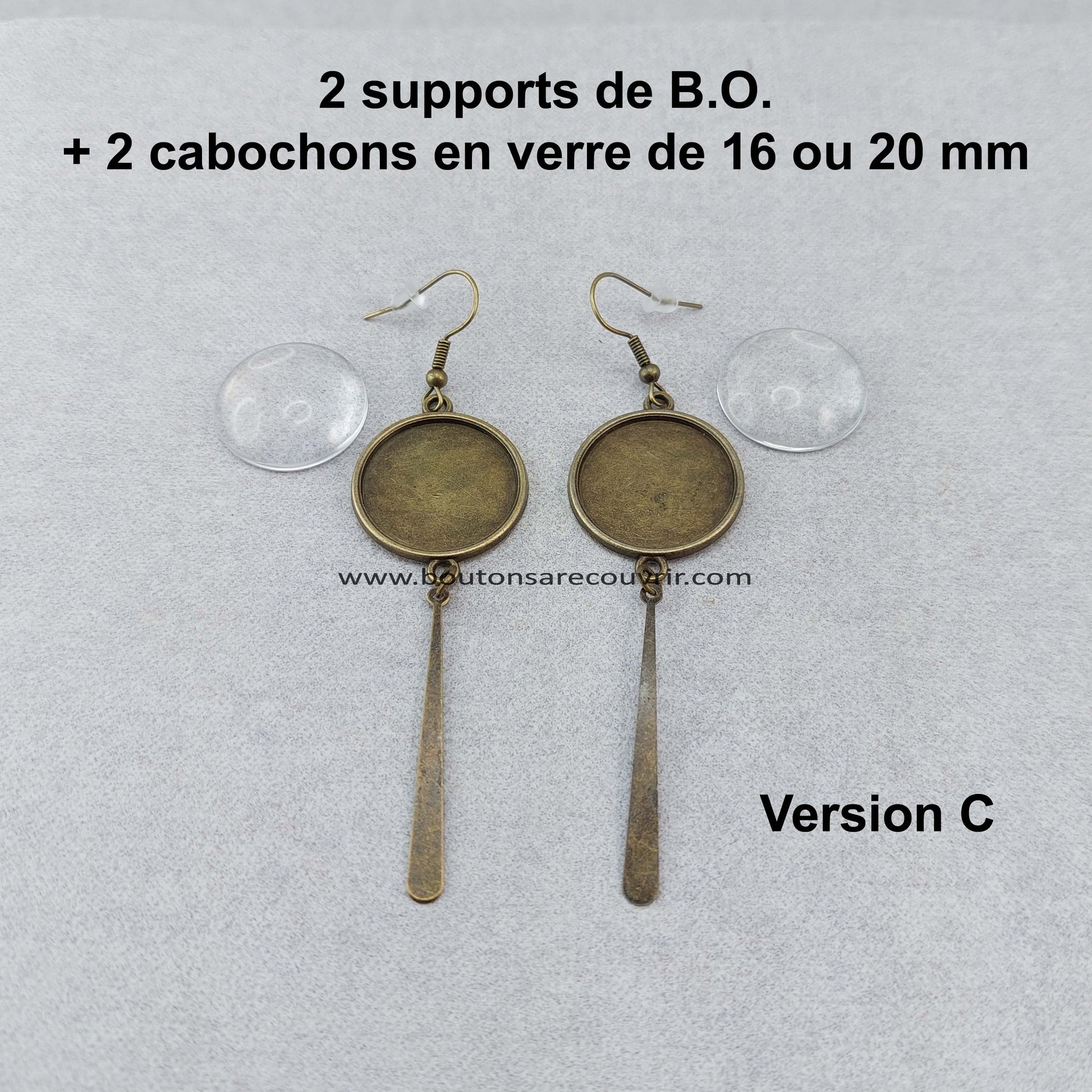 Boutons à recouvrir - boucles oreilles personnalisables